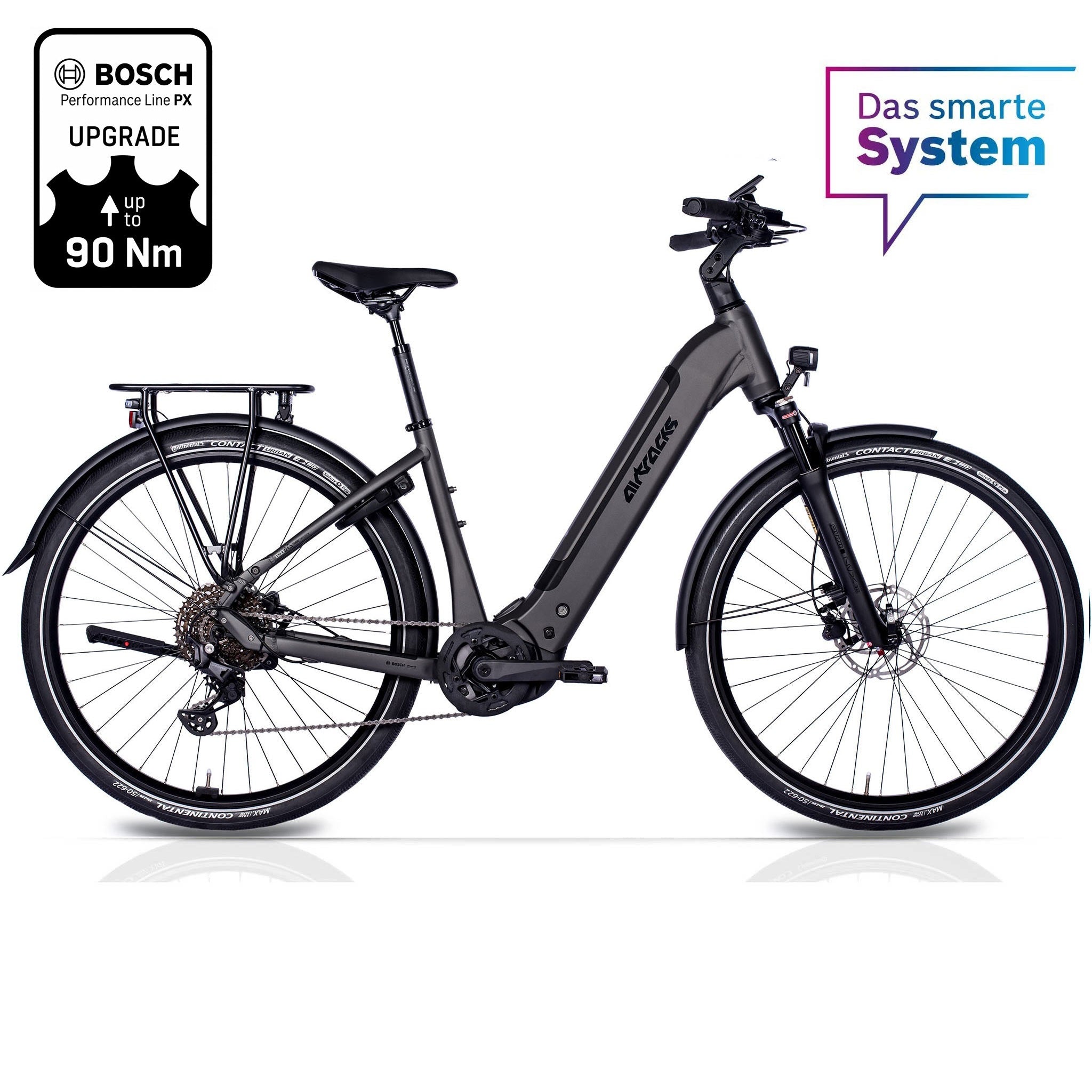 28" Dames E-Bike trekkingfiets LS Wave TERRA TR2 BOSCH Performance Line PX Smart System Powertube 600 Wh 10-versnellingen SHIMANO DEORE RD-M5130 SGS