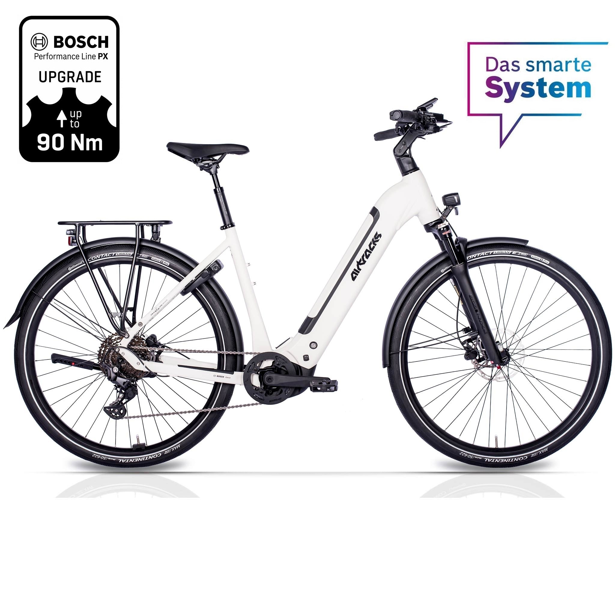 28" Dames E-Bike trekkingfiets LS Wave TERRA TR2 BOSCH Performance Line PX Smart System Powertube 600 Wh 10-versnellingen SHIMANO DEORE RD-M5130 SGS