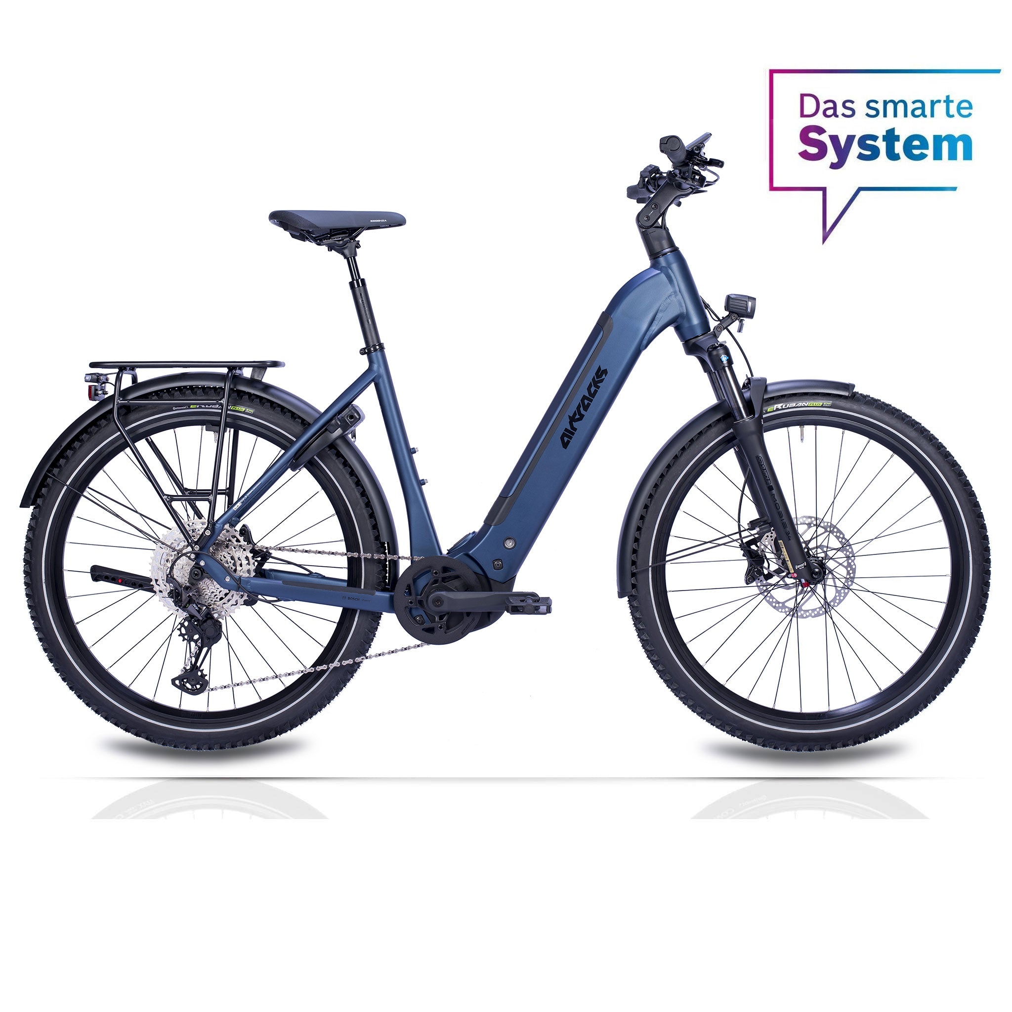 27,5" VTT électrique femme Wave LS TERRA CX1 BOSCH PERFORMANCE LINE PX Smart System, POWERTUBE 800 Wh 12 vitesses SHIMANO XT RD-M8100 SGS Bleu