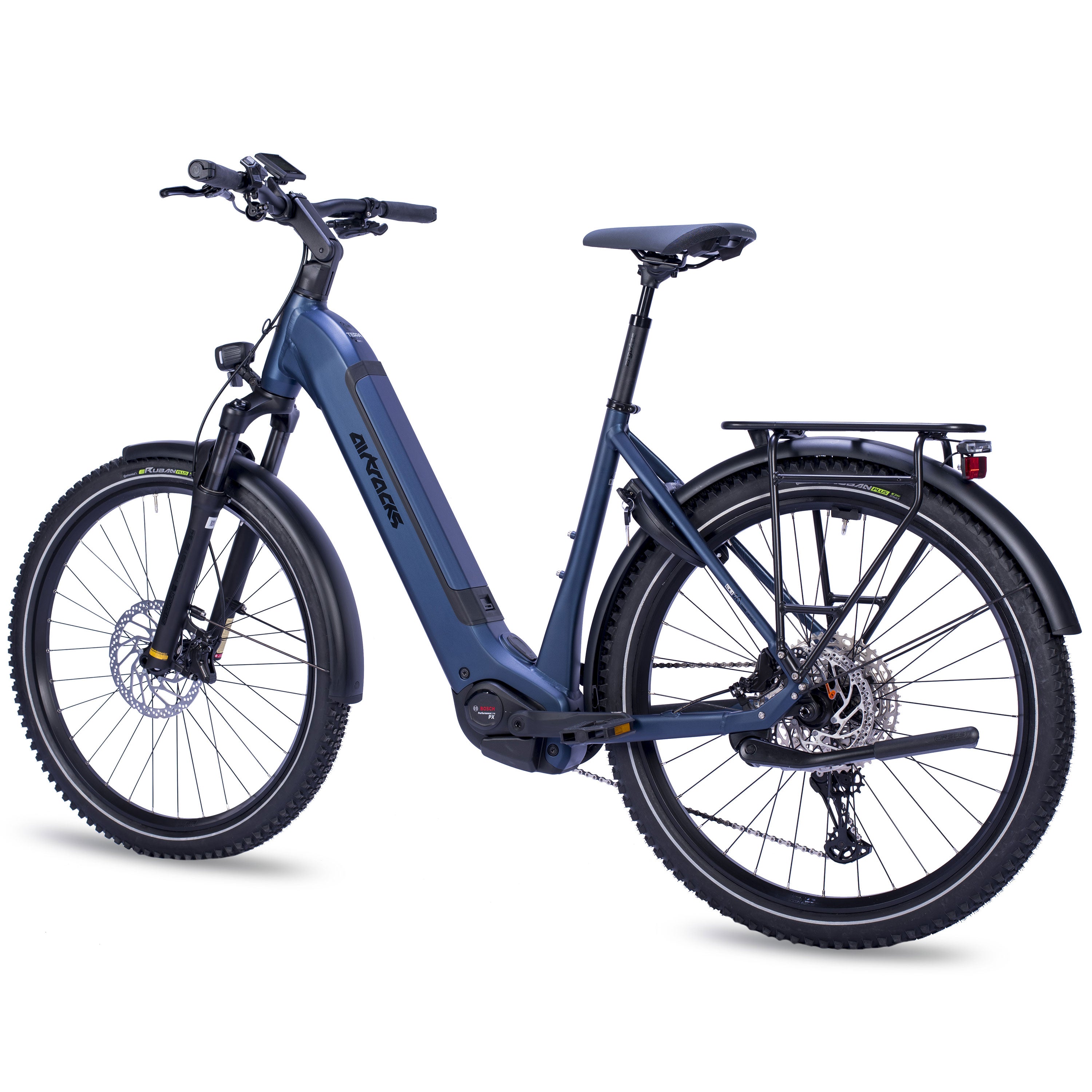 27,5" VTT électrique femme Wave LS TERRA CX1 BOSCH PERFORMANCE LINE PX Smart System, POWERTUBE 800 Wh 12 vitesses SHIMANO XT RD-M8100 SGS Bleu