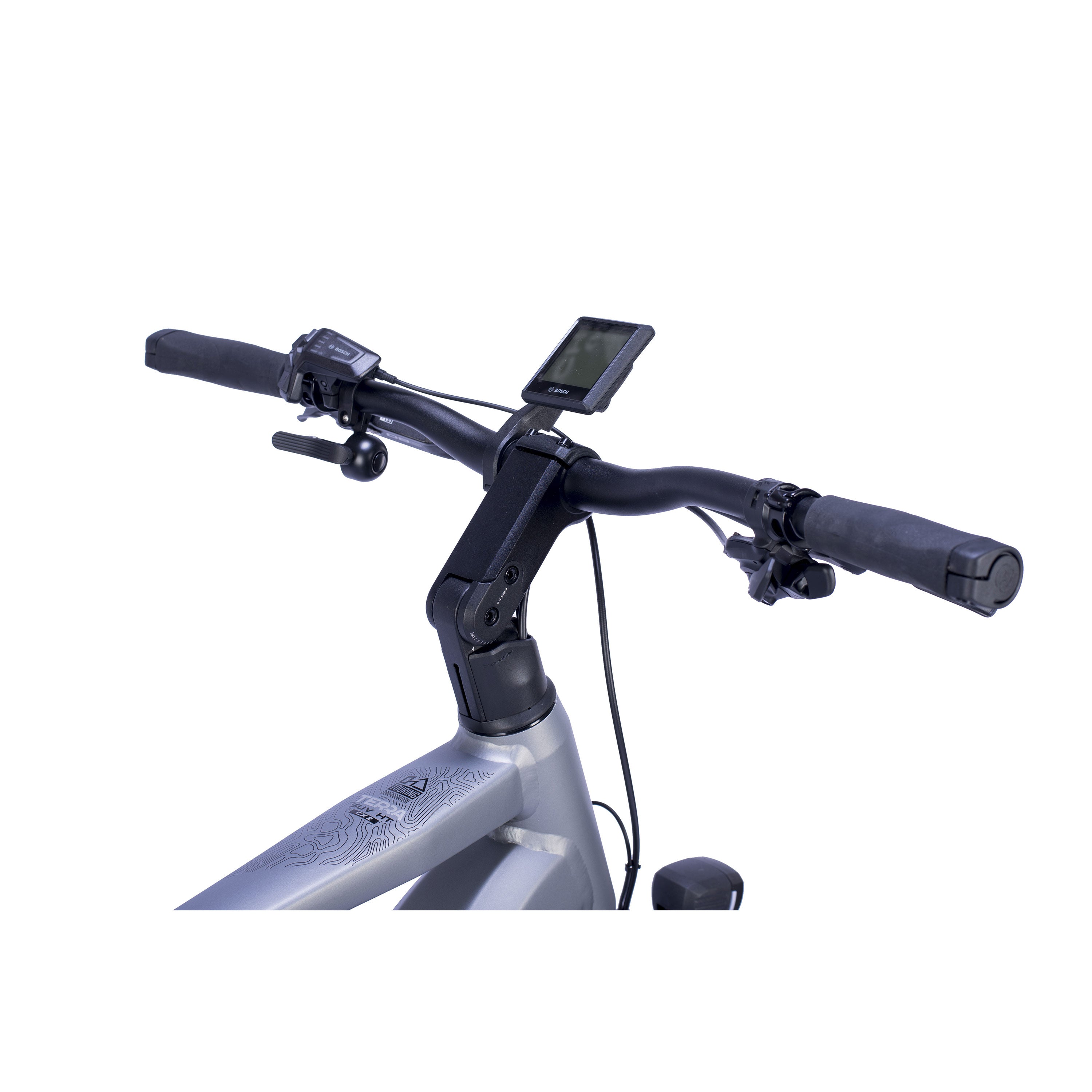 27,5" Heren E-SUV MTB TERRA CX2 BOSCH PERFORMANCE LINE PX Smart System POWERTUBE 600 Wh 12 versnellingen SRAM SX EAGLE Grijs