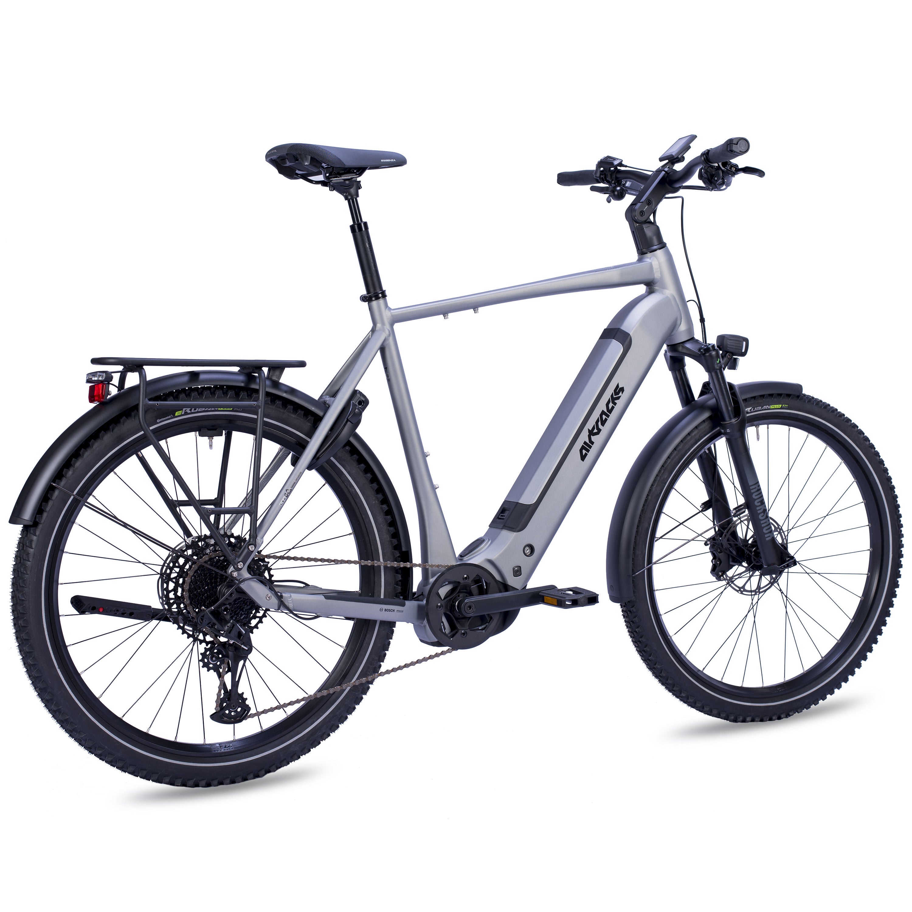 27,5" Heren E-SUV MTB TERRA CX2 BOSCH PERFORMANCE LINE PX Smart System POWERTUBE 600 Wh 12 versnellingen SRAM SX EAGLE Grijs