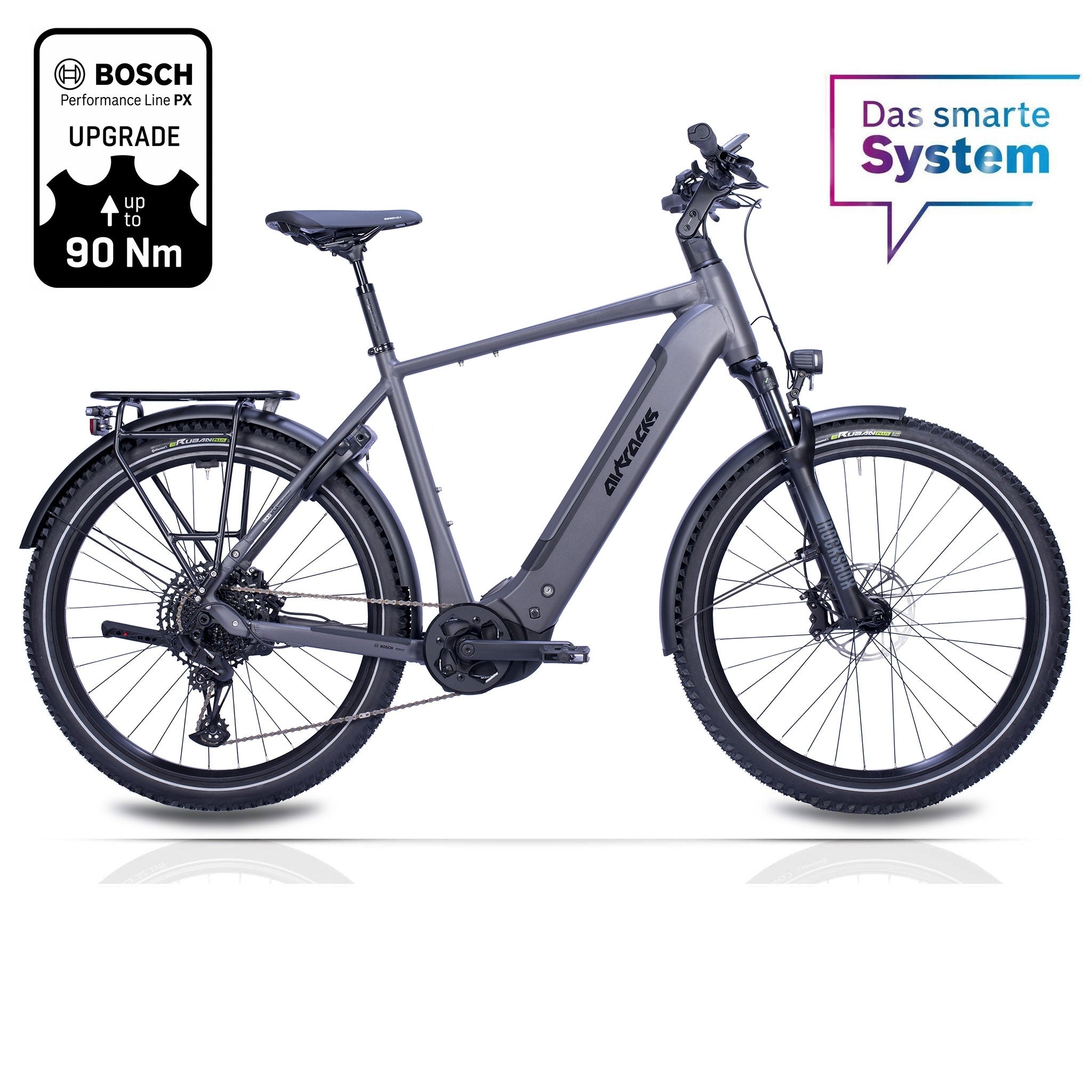 27,5" Heren E-SUV MTB TERRA CX2 BOSCH PERFORMANCE LINE PX Smart System POWERTUBE 600 Wh 12 versnellingen SRAM SX EAGLE - Zwart