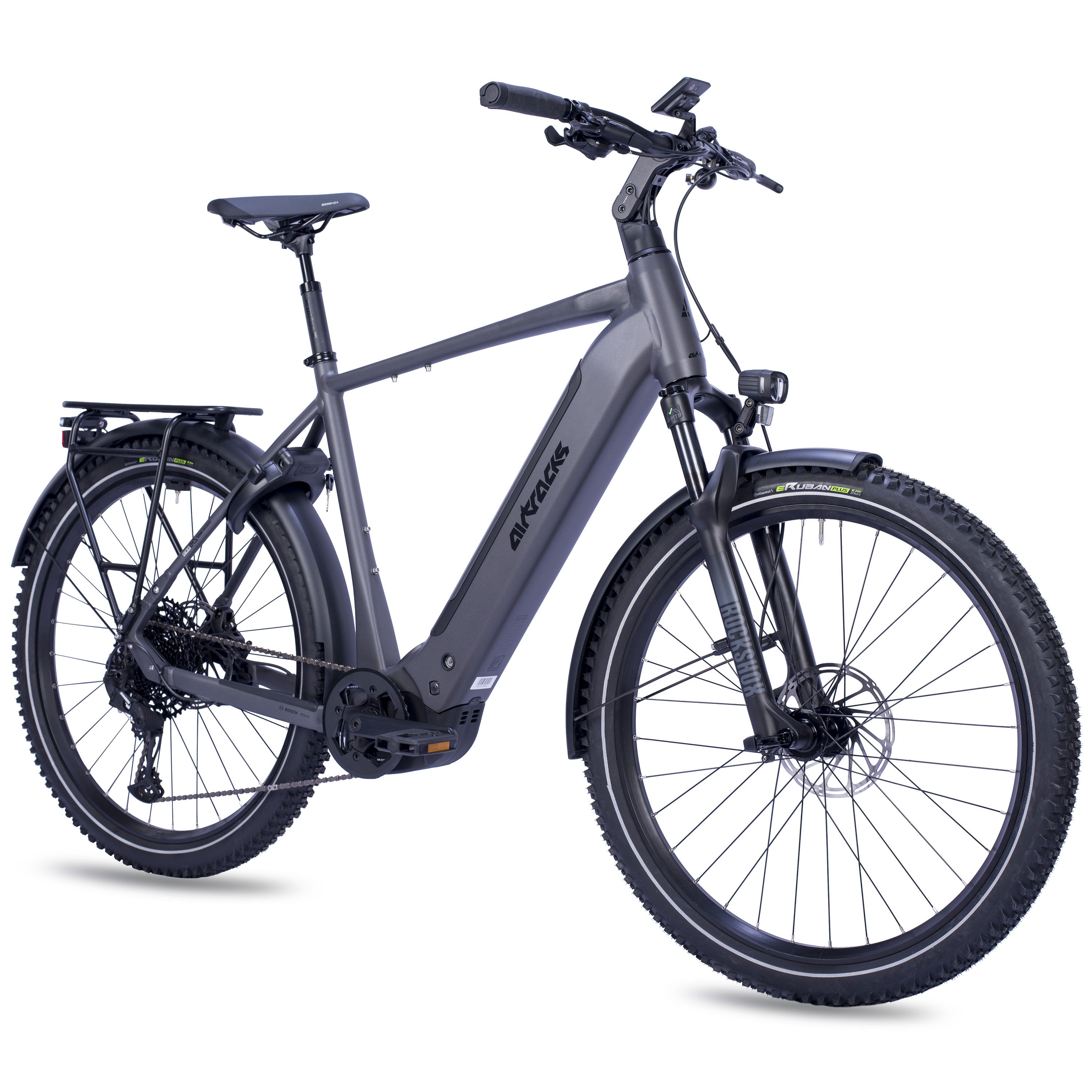 27,5" E-SUV Bicicleta de montaña hombre TERRA CX2 BOSCH PERFORMANCE LINE PX Smart System POWERTUBE 600 Wh 12 x GANG SRAM SX EAGLE - Negra