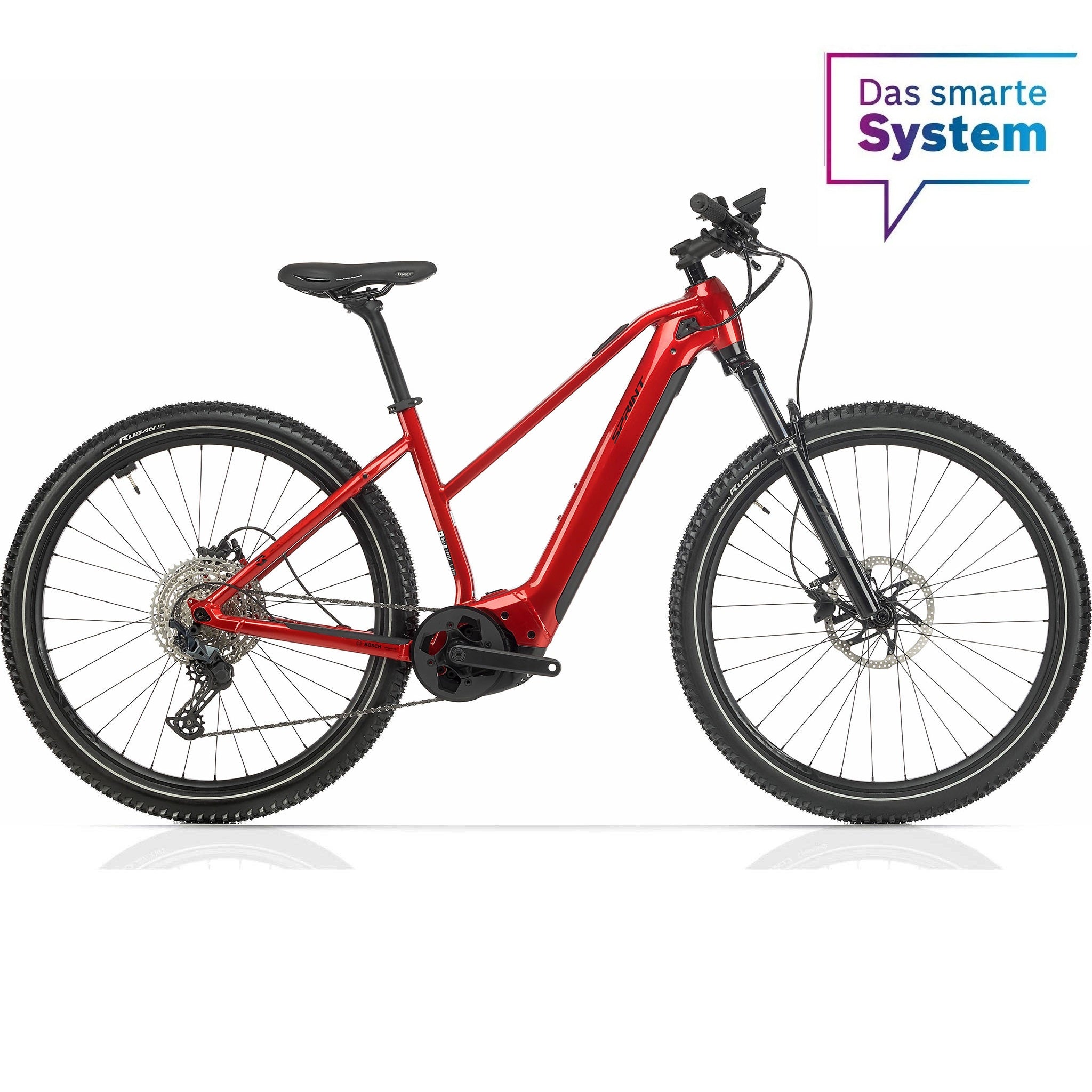 29" Dames E-MTB SPRINT M 4.0 BOSCH PERFORMANCE LINE CX Smart System POWERTUBE 750 Wh 12 versnellingen SHIMANO SLX RD-M7100-SGS Rood