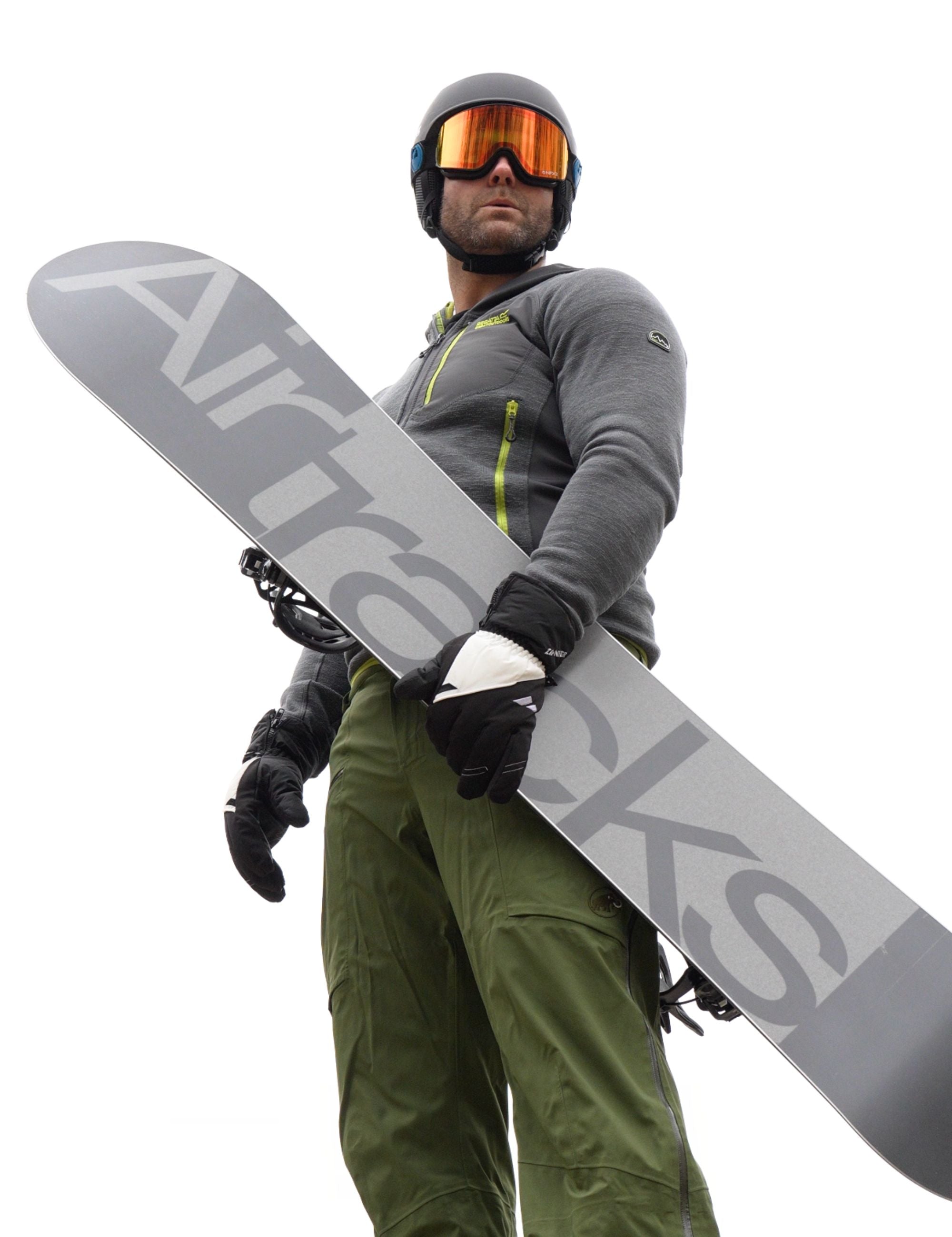 Heren Snowboard SILVER Camber Wide Bundle