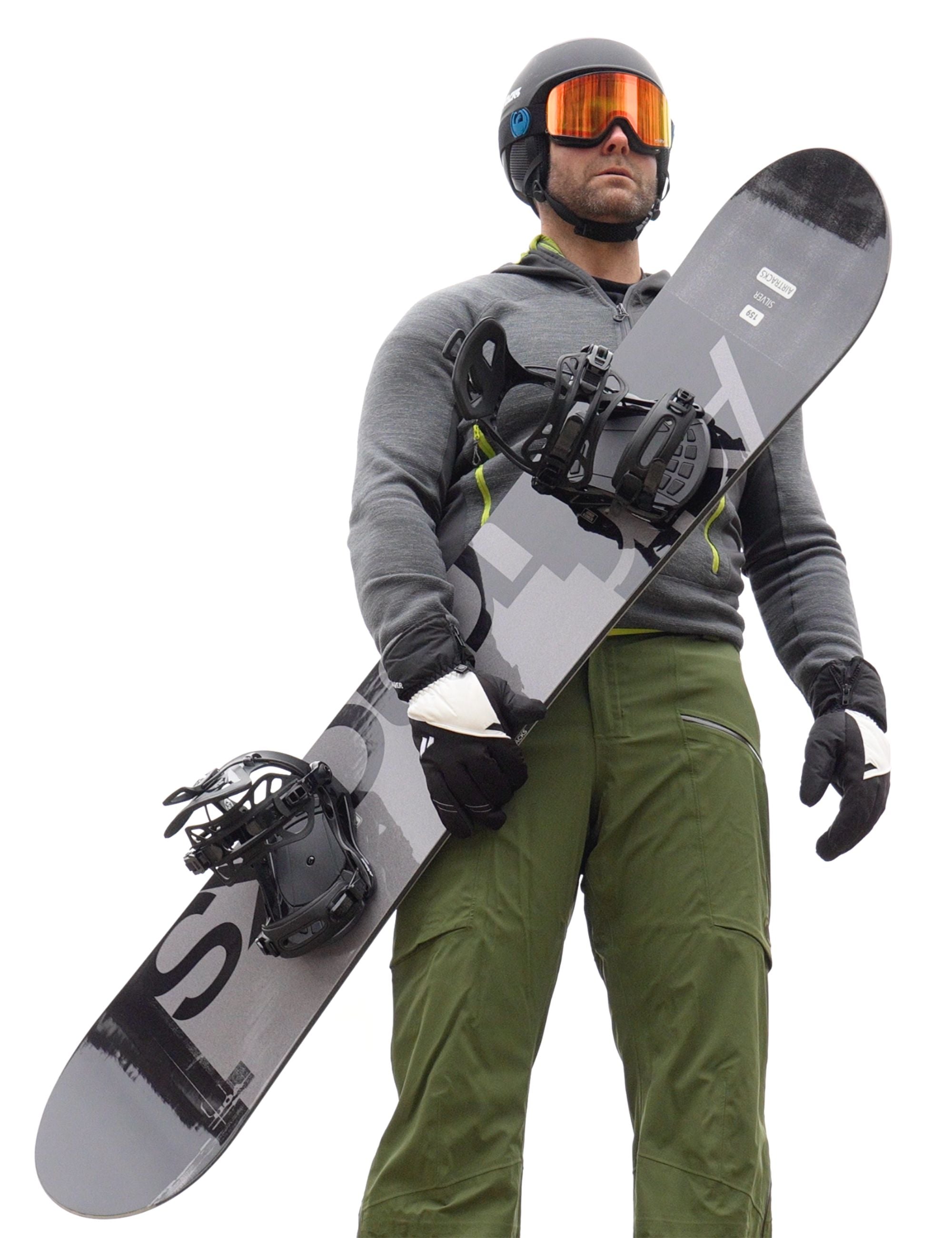 Heren Snowboard SILVER Camber Wide Bundle