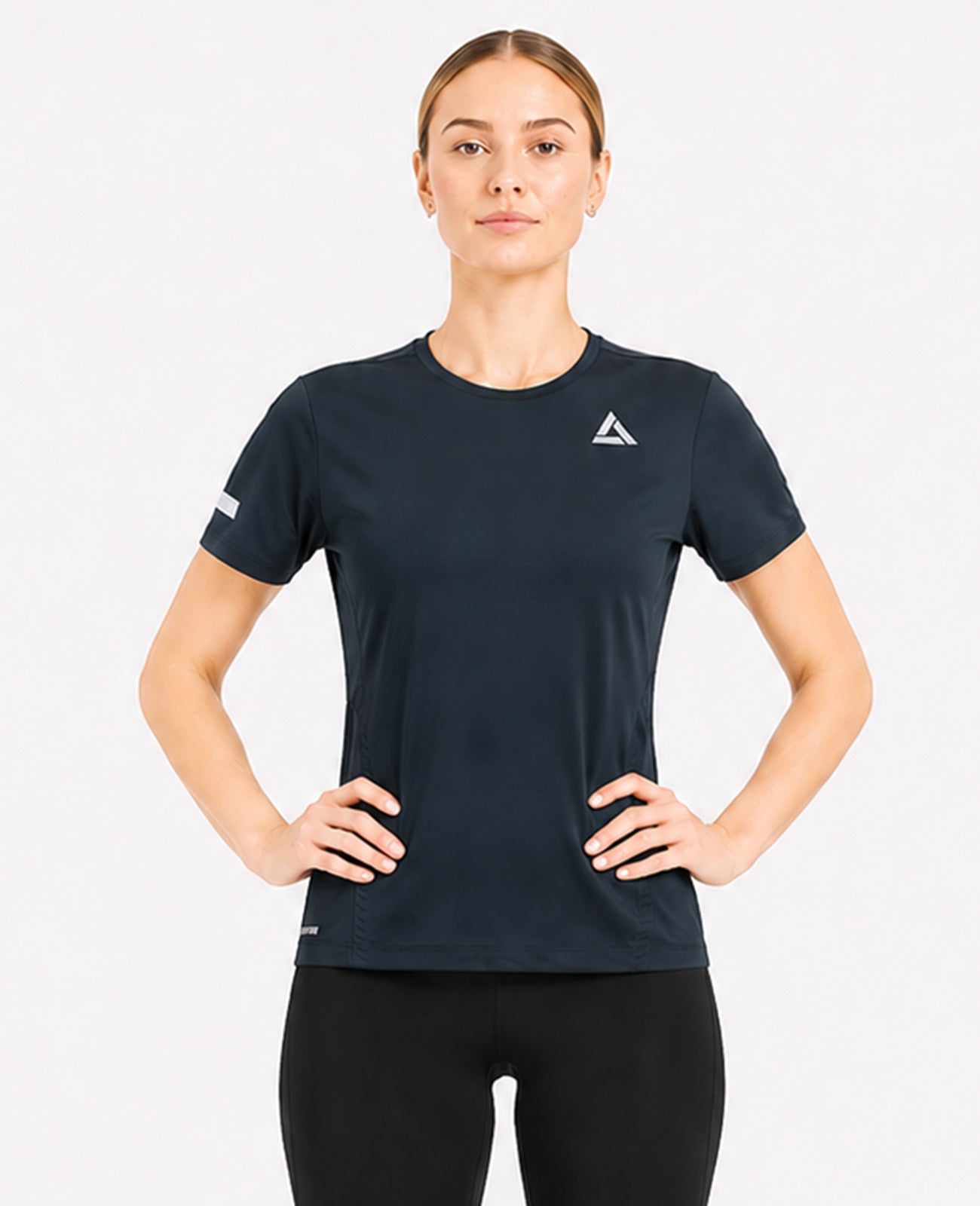 Maglia da corsa funzionale donna manica corta Pro Line Nera