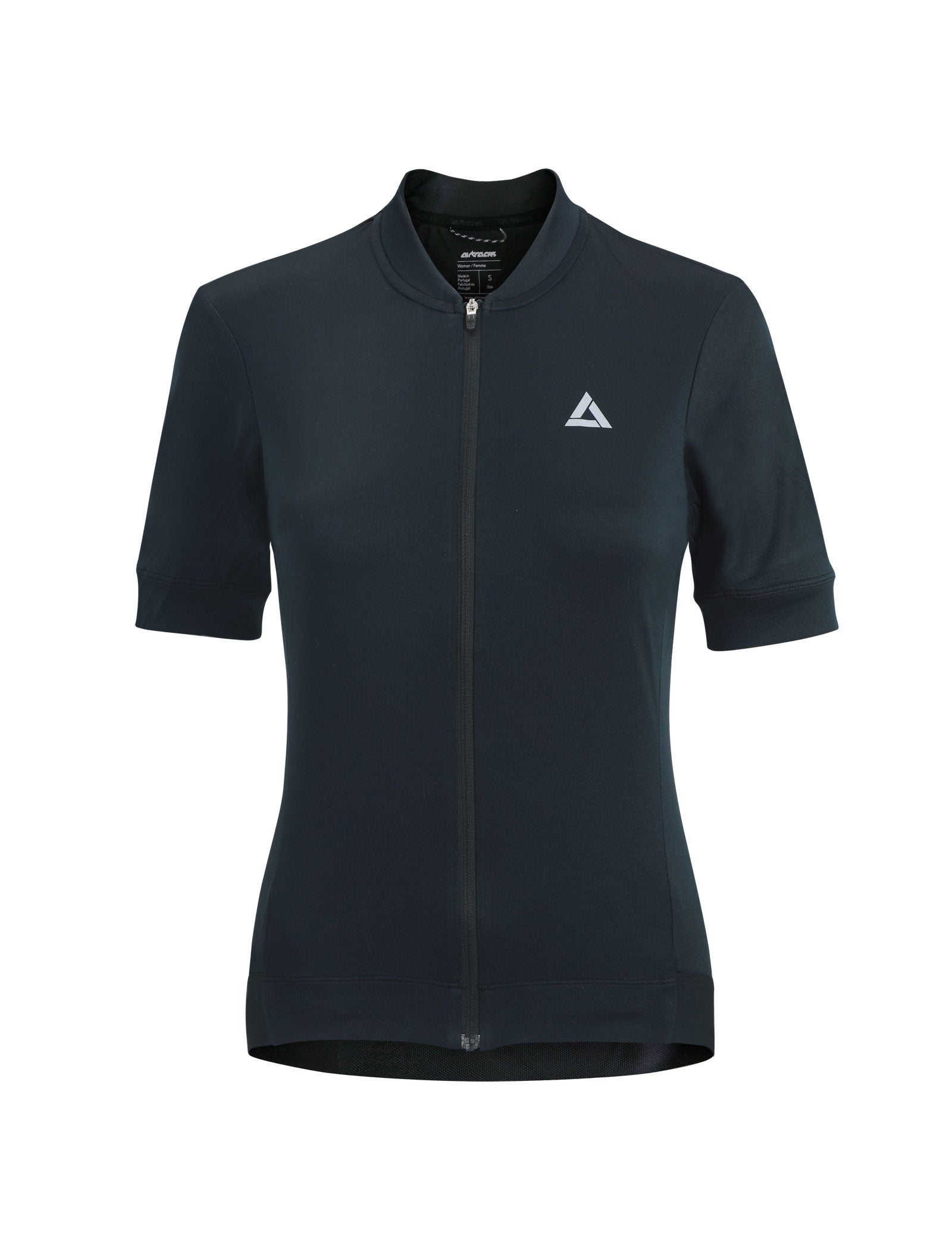 Dames fietstrui korte mouw Comfort Line zwart