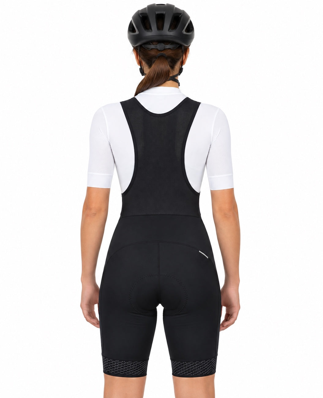 Pantalon à vélo pour femmes courte avec des sangles - Pantalon de transport par ligne noire