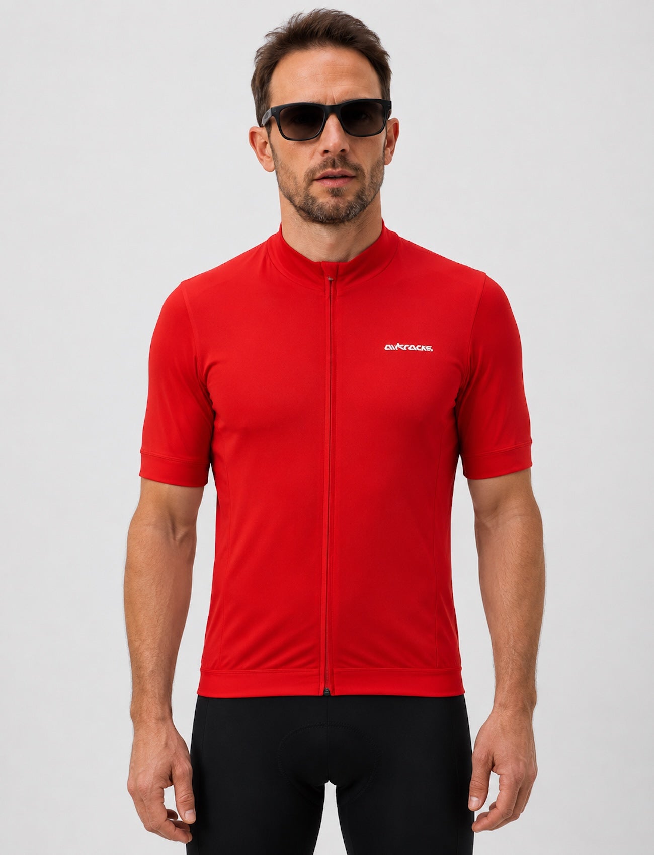 Herenfiets jersey short -sleeveved fiets jersey air tech ii rood