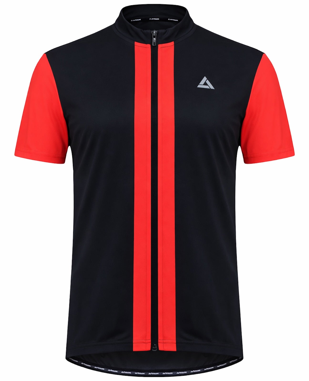 Maglia da bicicletta maschile corta -maglia per biciclette per maniche per linea II rosso nero