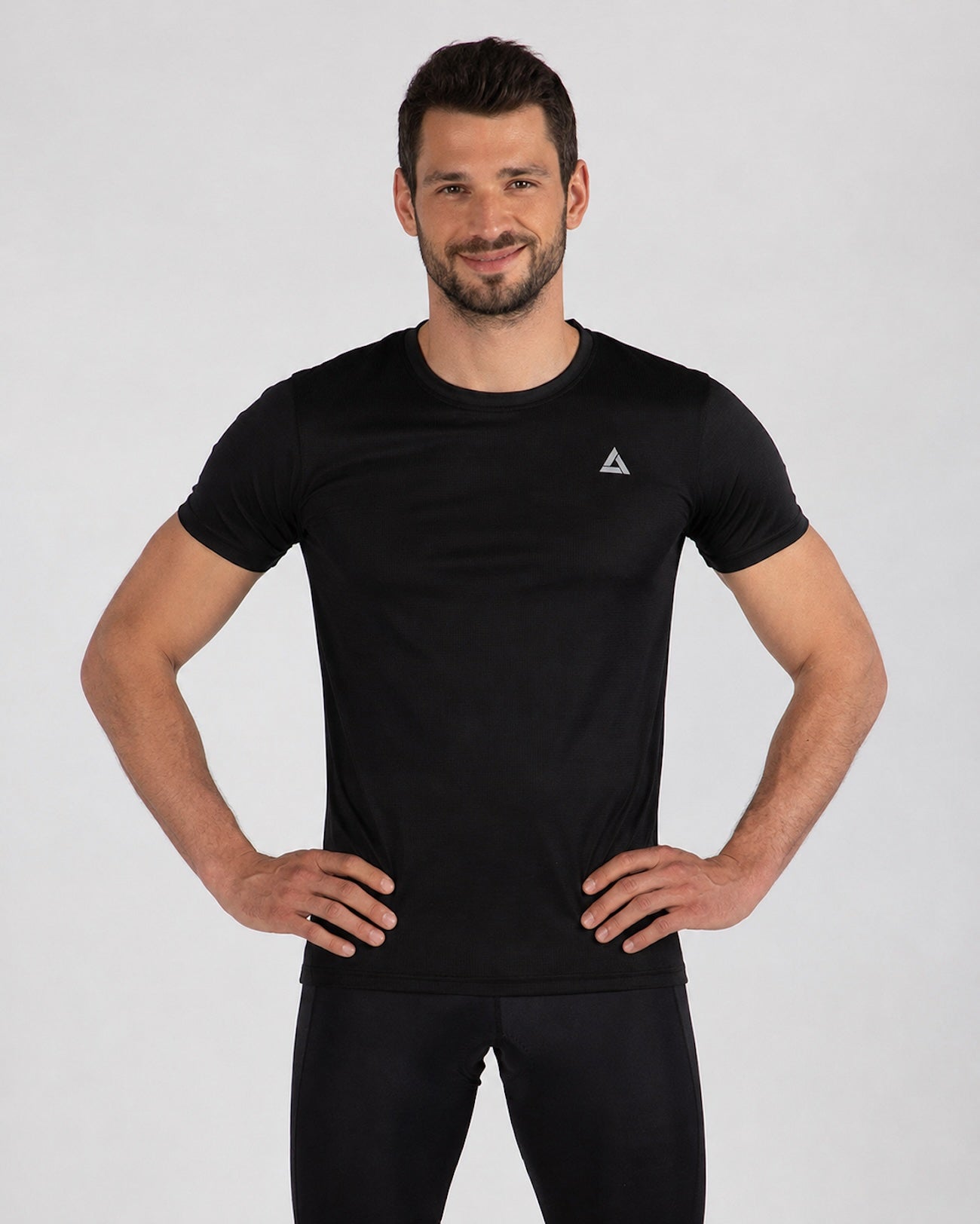 Chemise de course fonctionnelle ligne de confort de confort noir