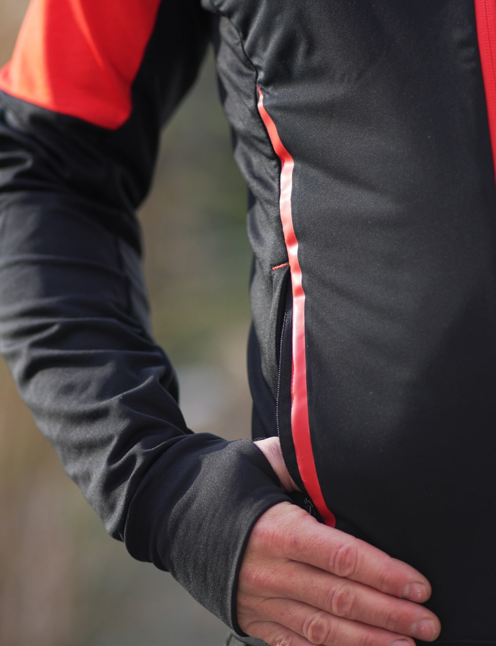 Men's winter running shirt thermo per line + running pants per line