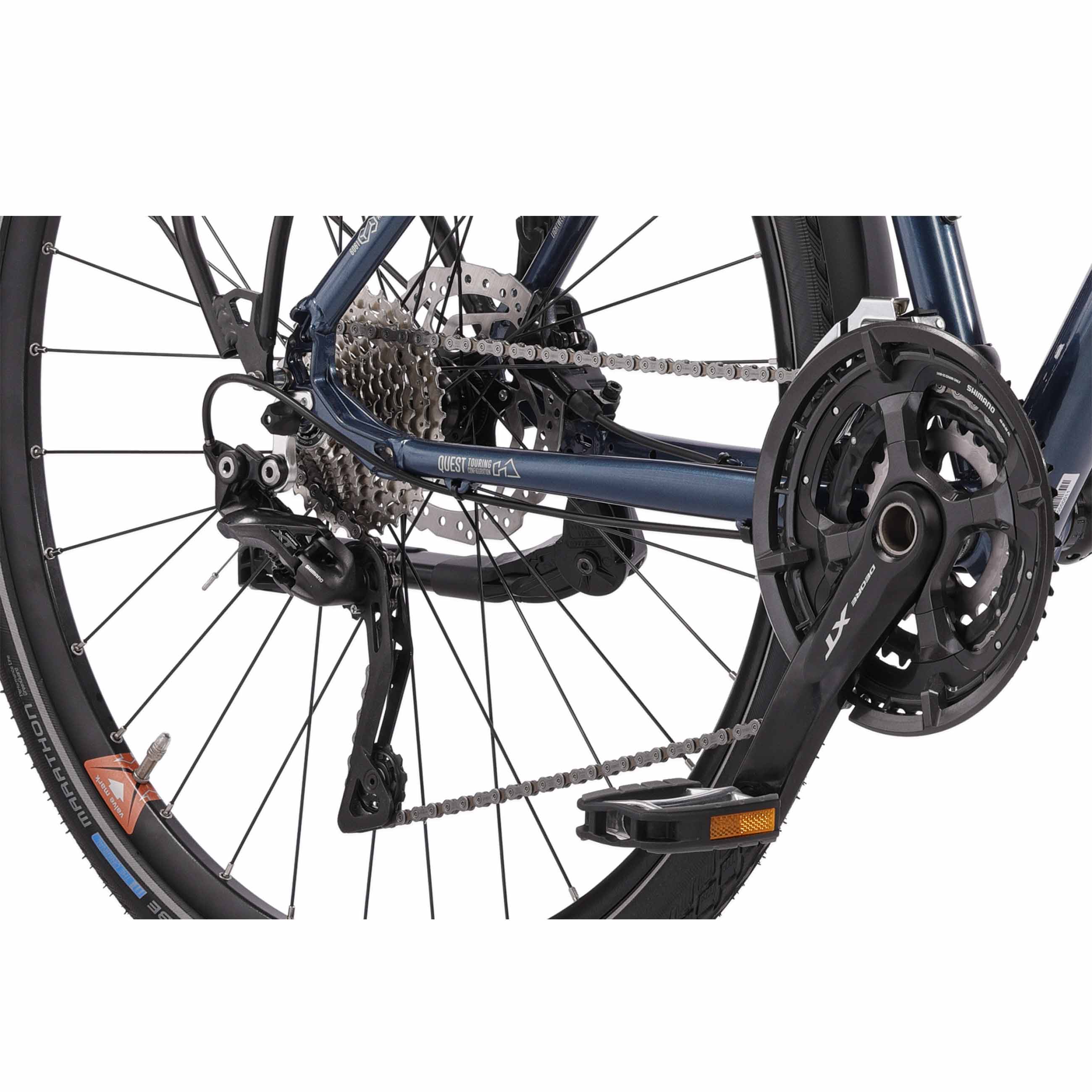28" Trekkingfiets voor heren QUEST DB GENT Trekkingfiets Shimano 30 x Gear DEORE XT RD-T8000 SGS
