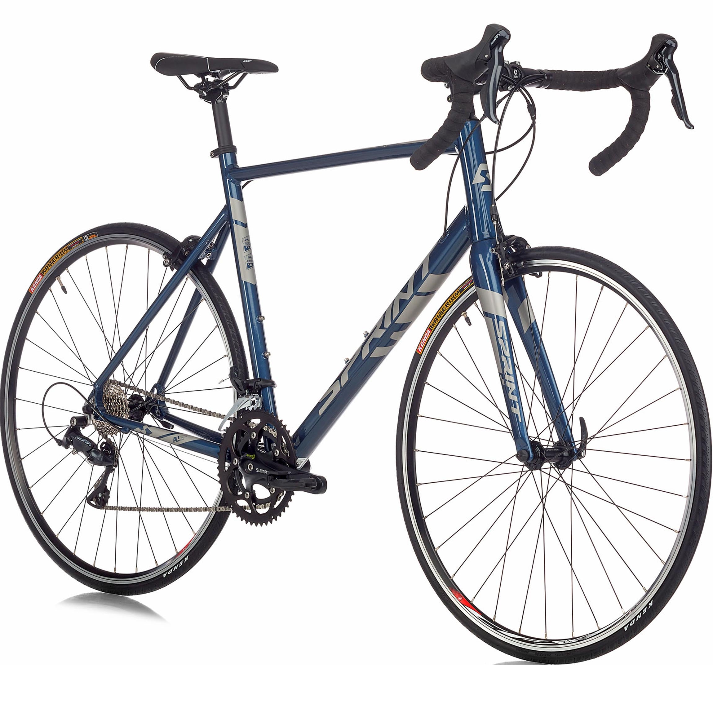 28" heren racefiets SPRINT MONZA ELITE 28 carbon voorvork fiets 2 x 9 versnellingen SHIMANO SORA RD-R3000 blauw / zwart