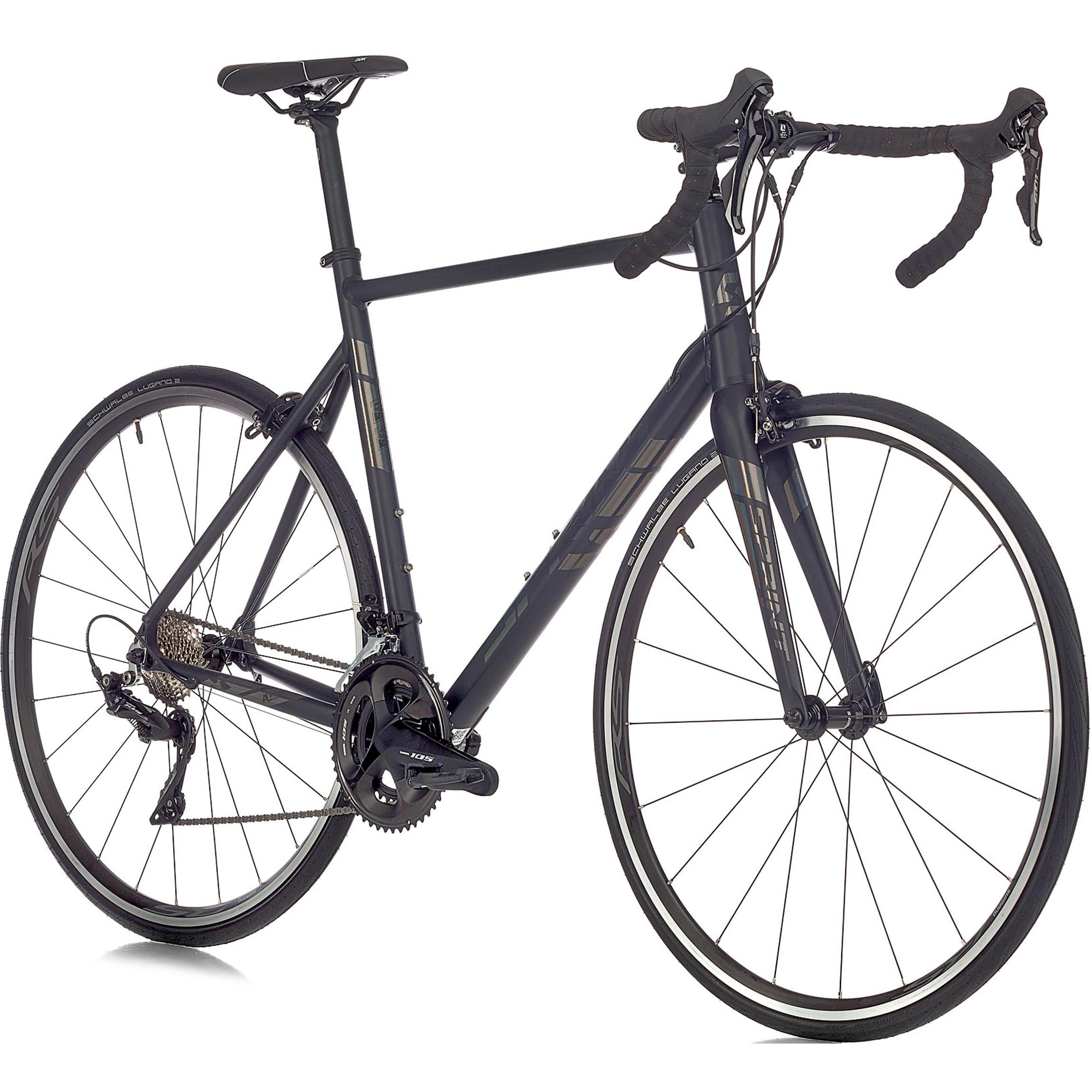 28" heren racefiets SPRINT MONZA TEAM met carbon voorvork, 2 x 11 versnellingen SHIMANO 105 RD-R7000 zwart / mat