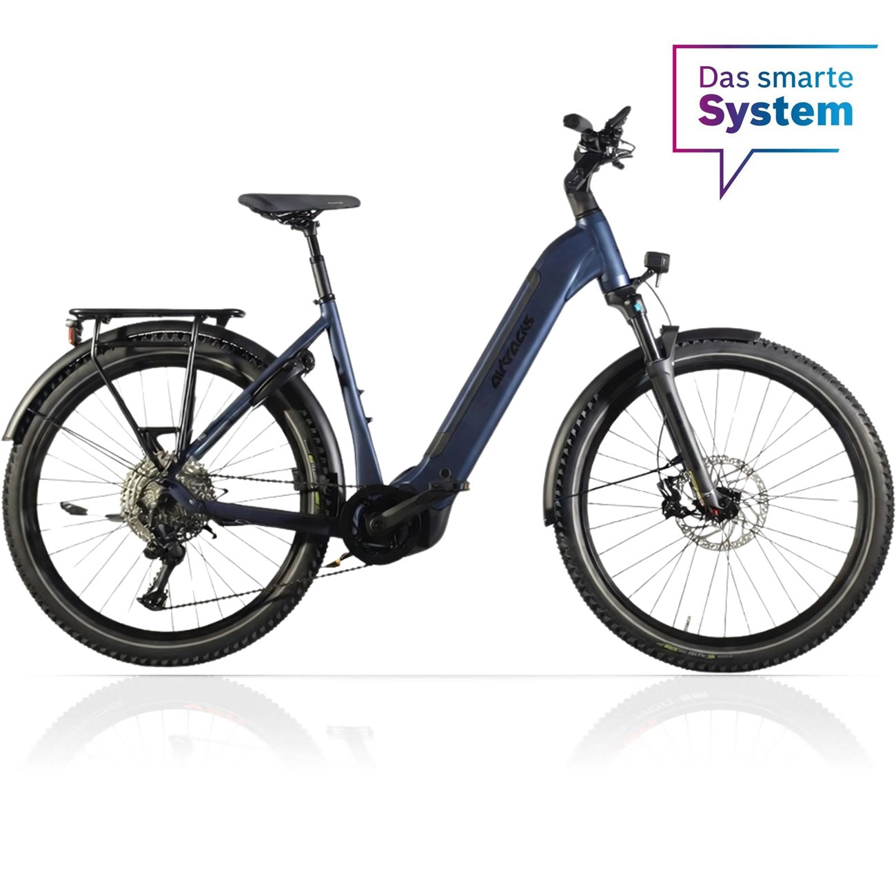 27,5" VTT électrique femme Wave LS TERRA CX1 BOSCH PERFORMANCE LINE PX Smart System, POWERTUBE 800 Wh 12 vitesses SHIMANO XT RD-M8100 SGS Bleu