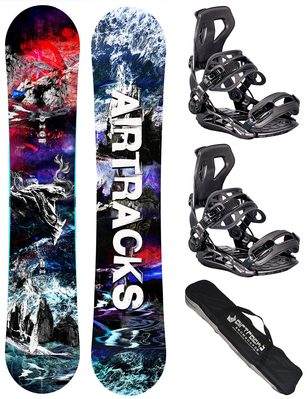 Men's Snowboard Set Fantasy Carbon + Master Bindings XL + Bag