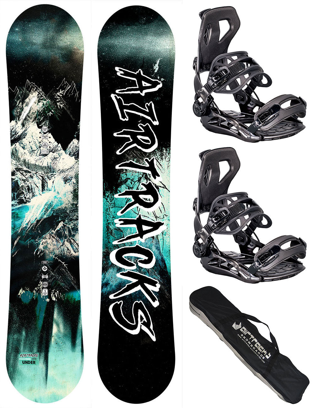 Set Snowboard Uomo: Tavola Under + Bindella Master Taglia XL + Borsa