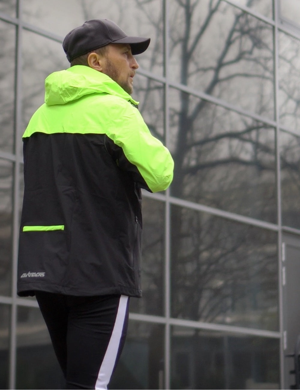 Giacca da pioggia set da uomo + pantaloni da corsa thermo a lungo