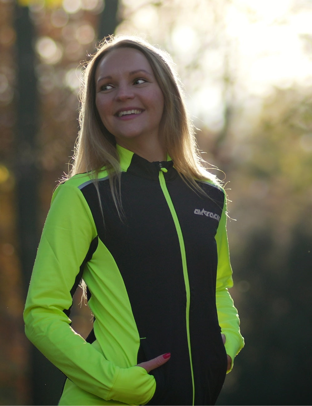 Women's running set thermo per line + thermo running trousers per line