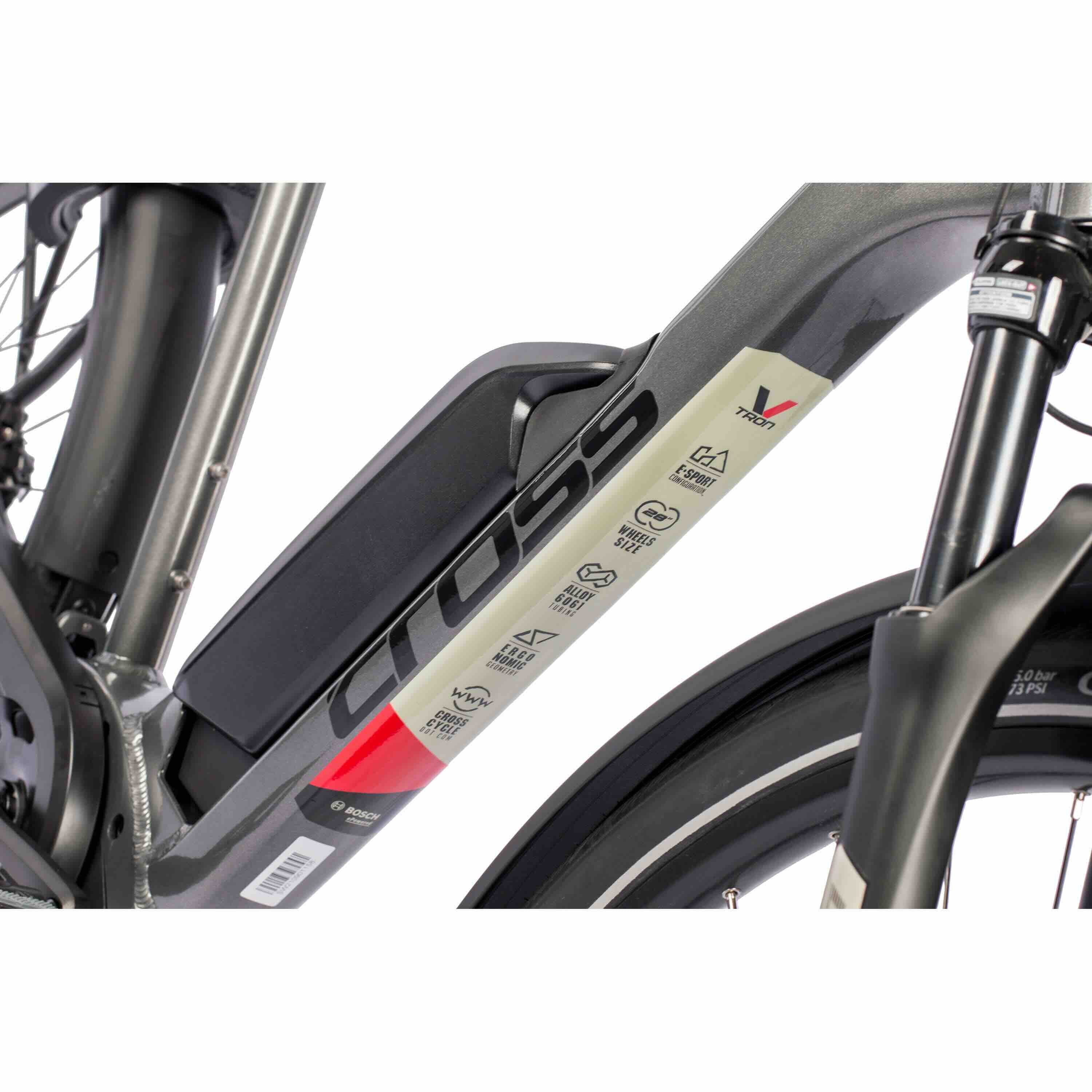 28" Bicicletta da trekking elettrica da uomo V-Tron BOSCH ACTIVE PLUS LINE 500 Wh 10s SHIMANO DEORE