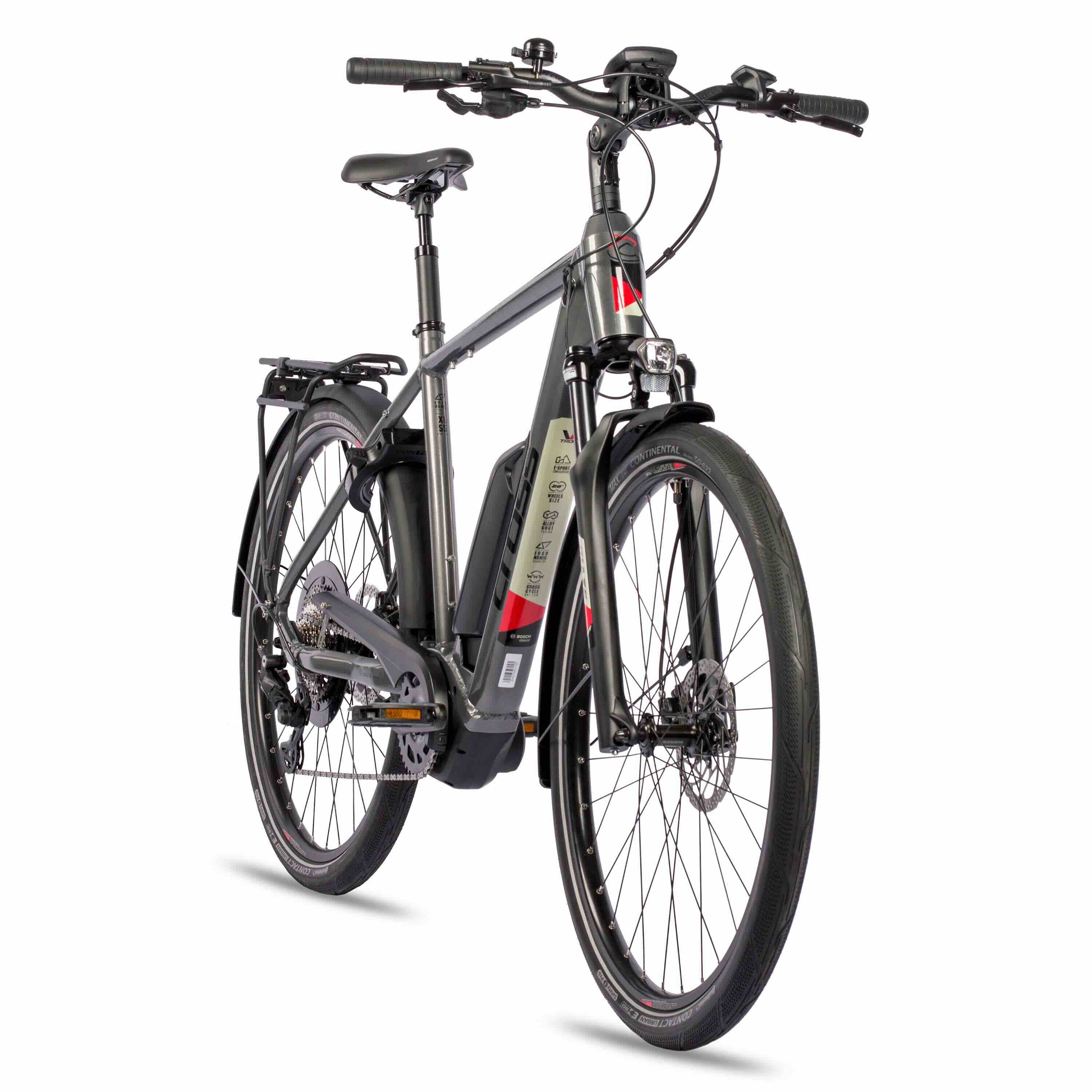 28" Bicicletta da trekking elettrica da uomo V-Tron BOSCH ACTIVE PLUS LINE 500 Wh 10s SHIMANO DEORE