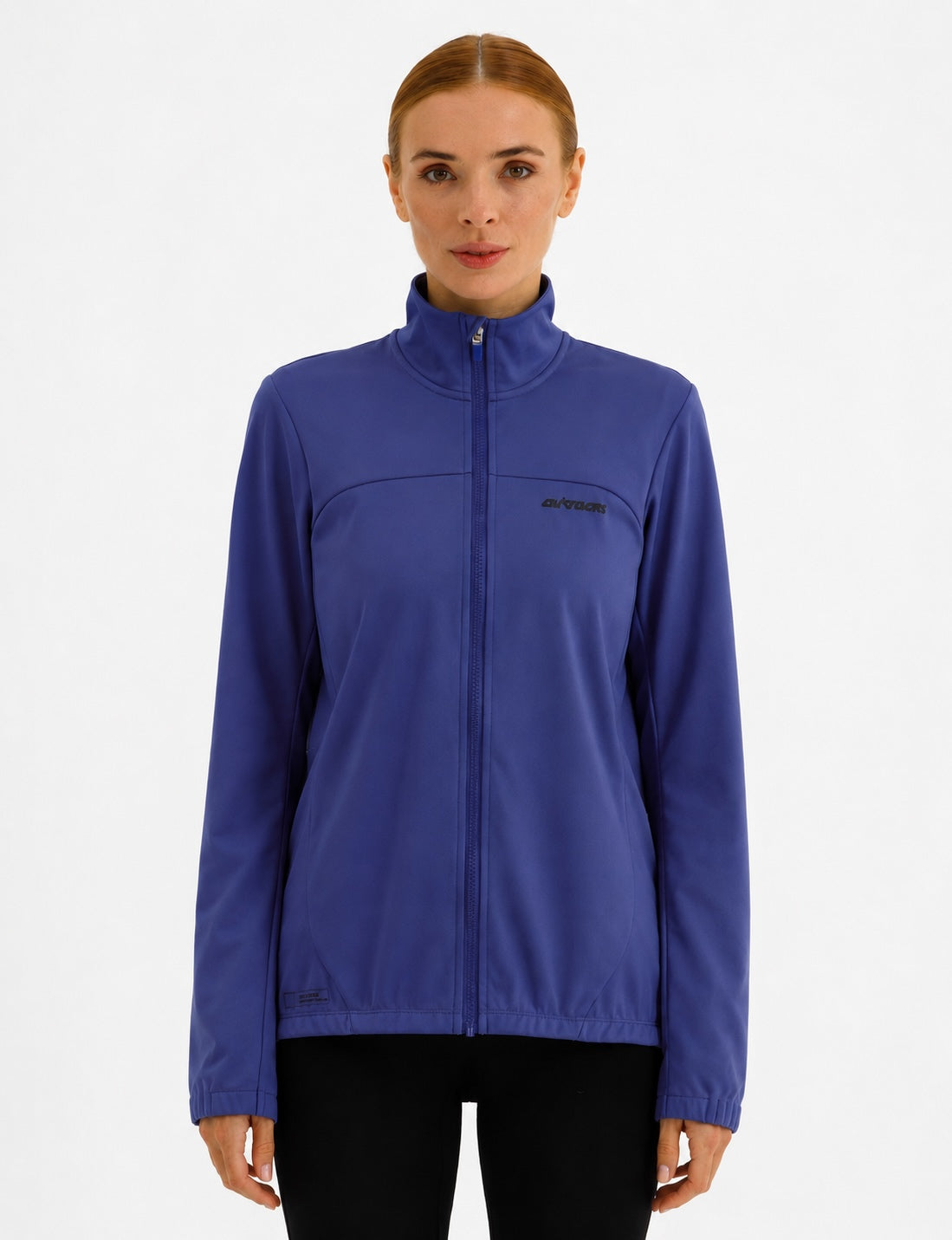 Women's Winter Cycling Jacket Softshell Thermal Cycling Jacket Advance Line Blue