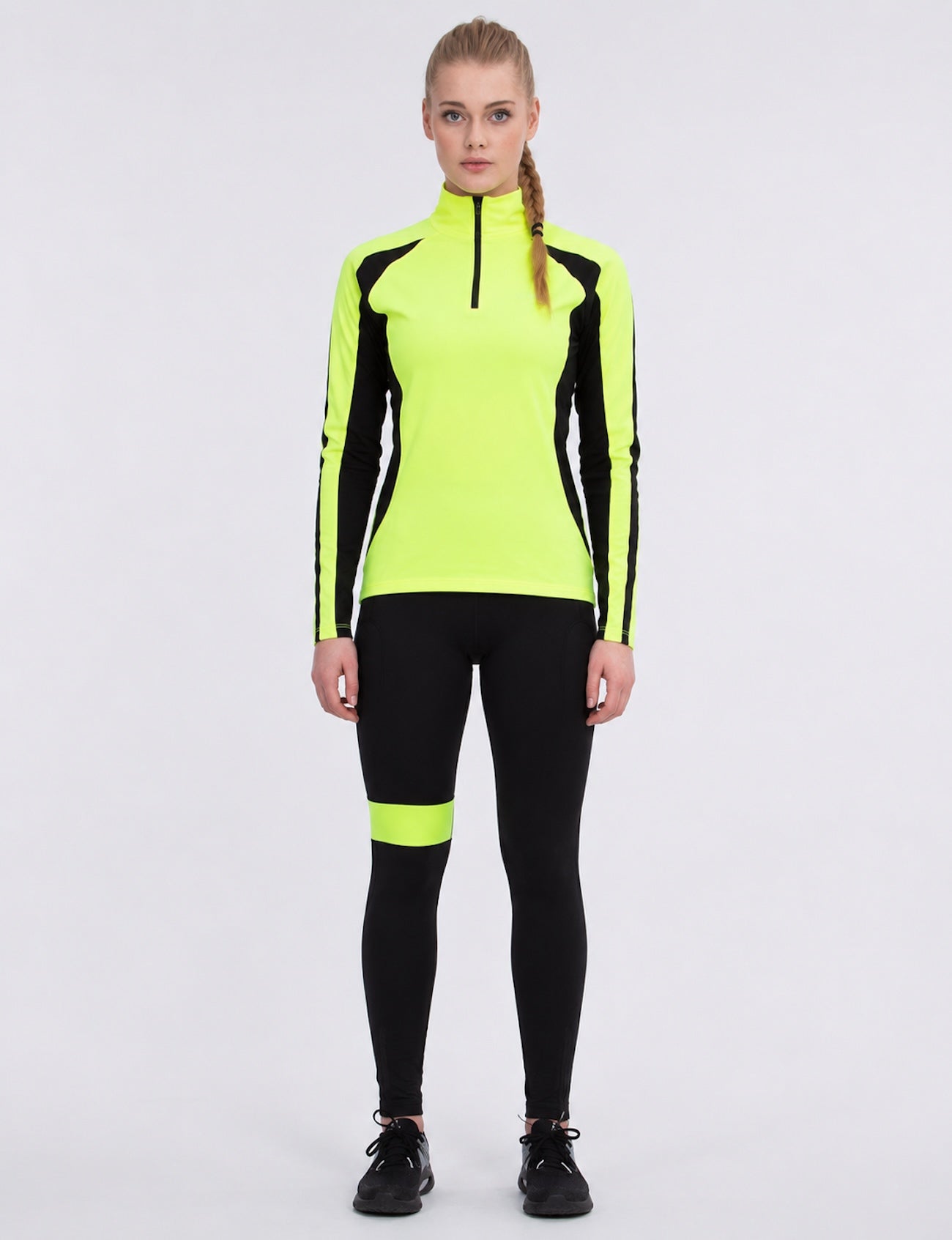 Dames Thermo Bicycle Pants Lang Black-Neon