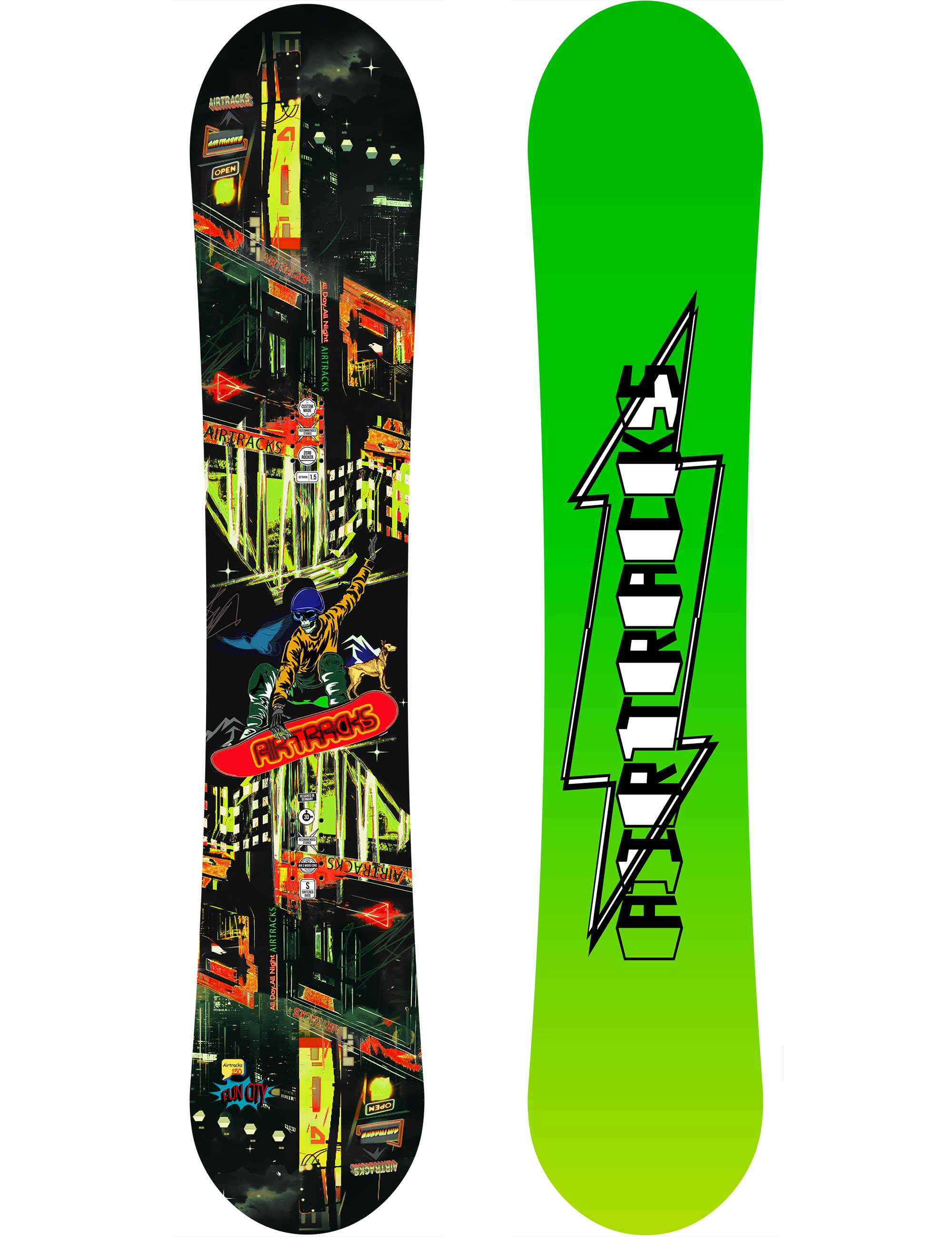 Men's Snowboard Set Fun City Carbon + Binding Master XL + Bag