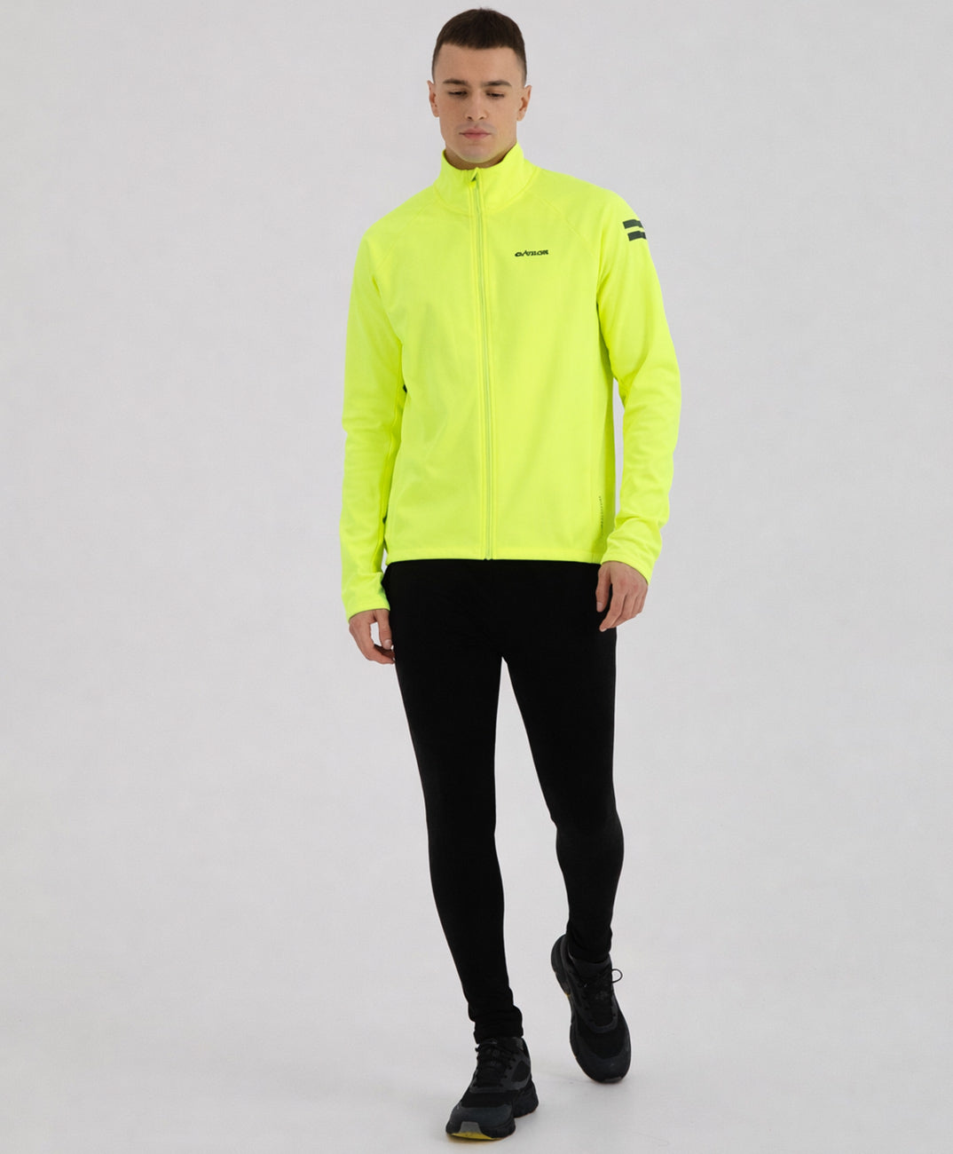 Herren Winter Fahrradjacke-Laufjacke Softshell Thermojacke Aktive Comfort Line Neon