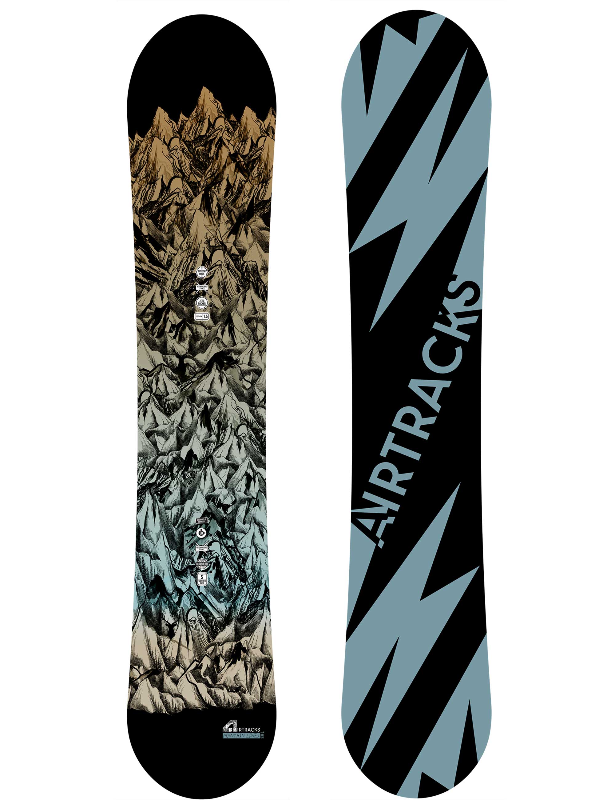 Set de Snowboard Homme: Planche Mountain Lines Wide + Fixation Master XL + Sac SB