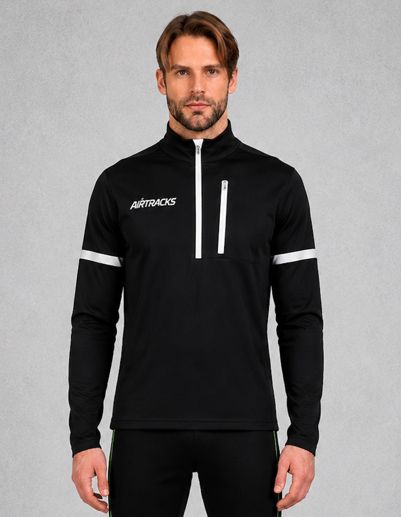 Men Thermo Bicycle Jersey - Lopend shirt lange arm zwart