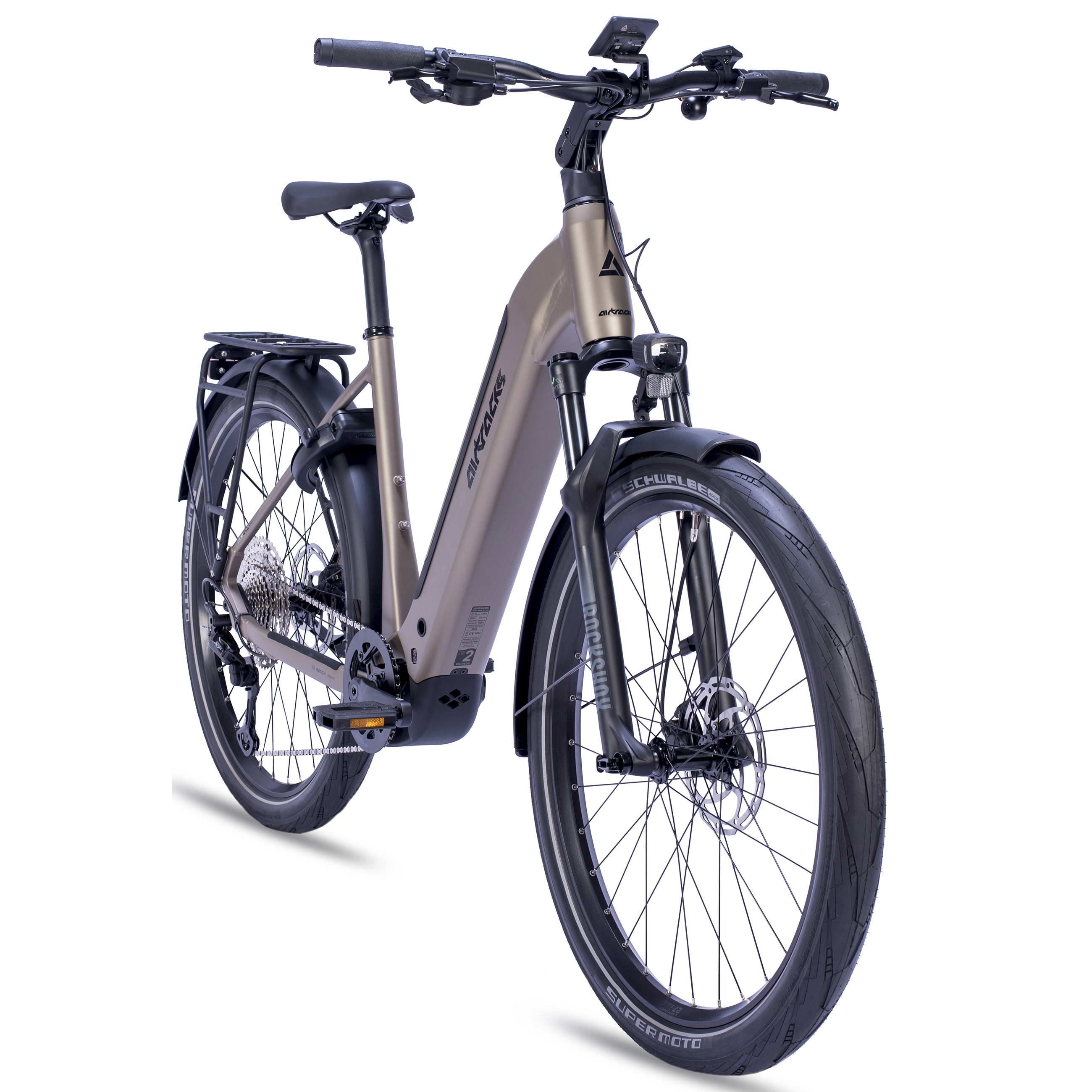 27,5" Damen E-SUV MTB Wave LS TERRA CX1 BOSCH PERFORMANCE LINE PX Smart System POWERTUBE 800 Wh 12 x GANG SHIMANO XT RD-M8100 SGS Beige