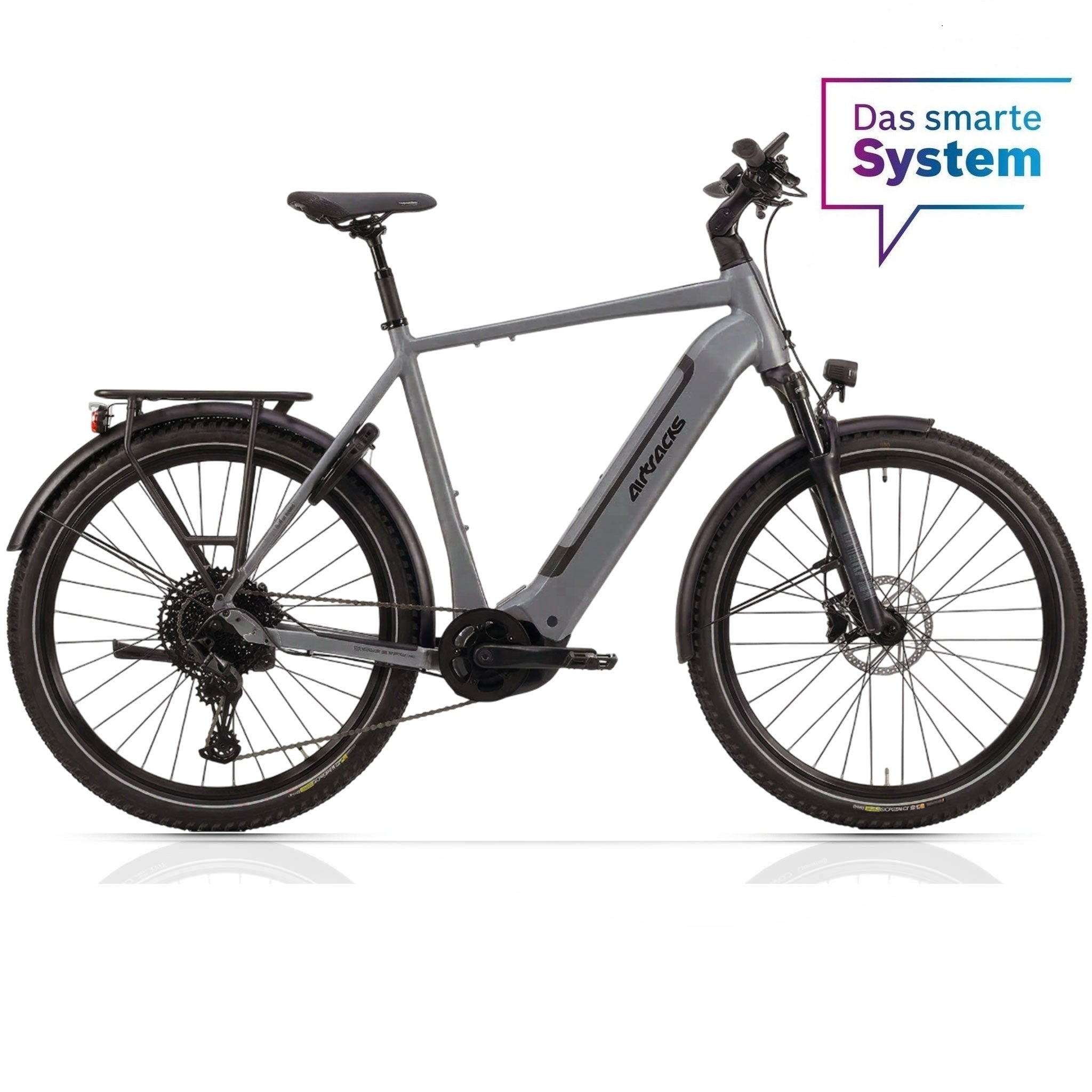 27.5" Men's E-SUV MTB TERRA CX2 BOSCH PERFORMANCE LINE PX Smart System POWERTUBE 600 Wh 12-Speed SRAM SX EAGLE Grey