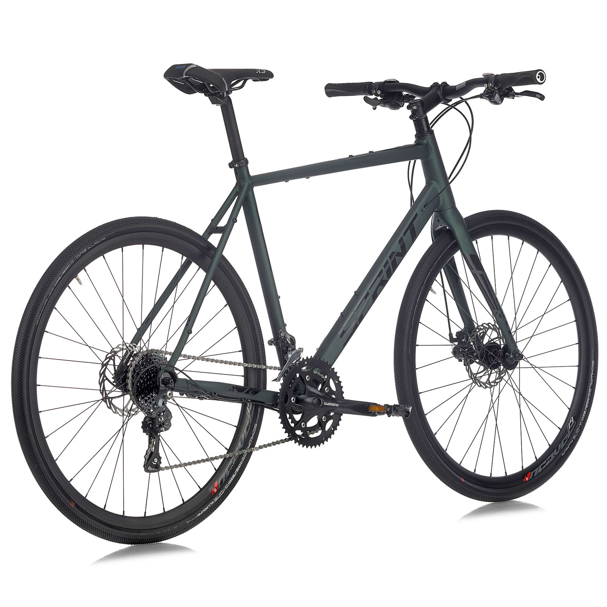 28" Bicicletta Gravel Uomo WHISPER PLUS Flatbar 2x8 Velocità Shimano Claris RD-R2000 Turchese