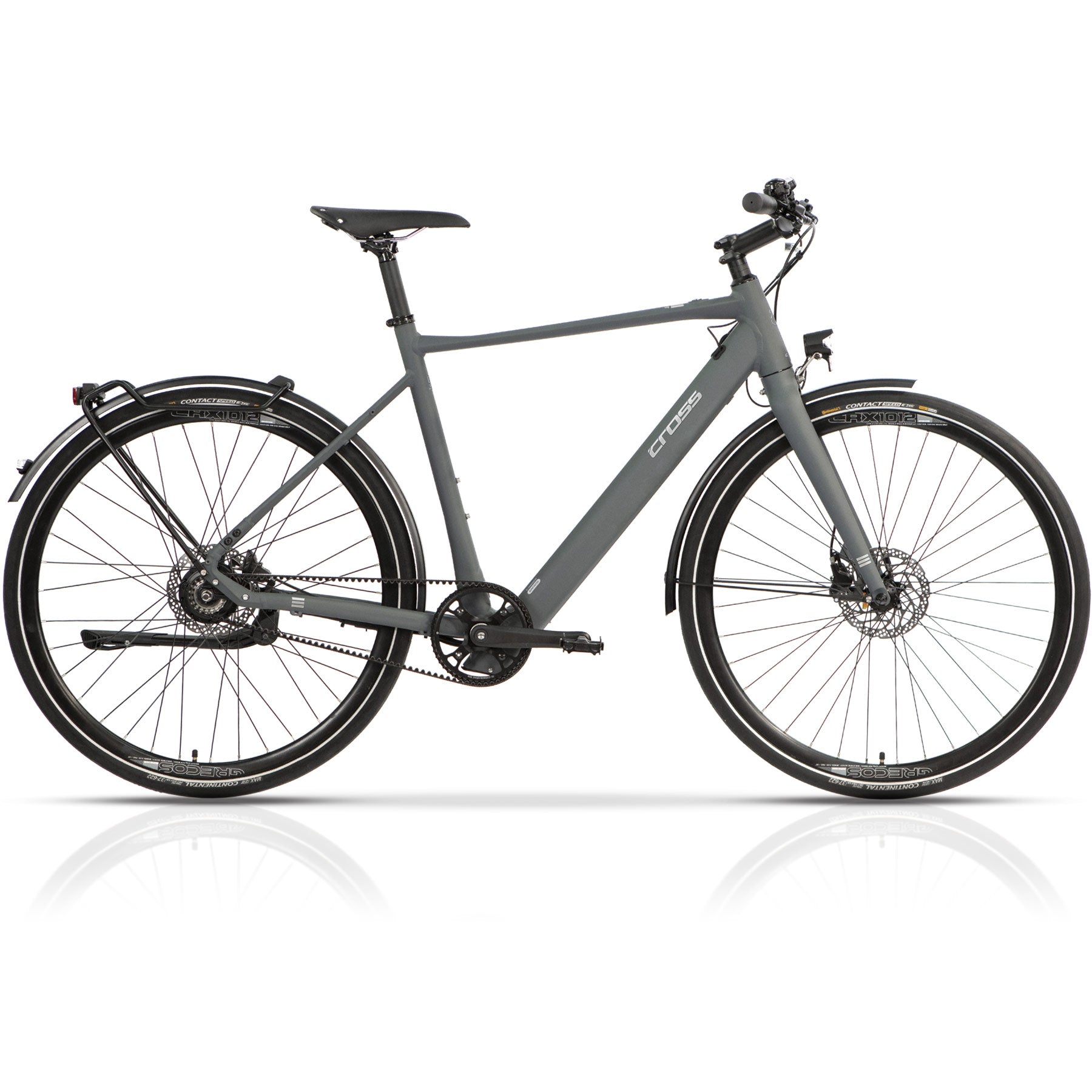 28 inch e-bike mannen Urban Bike Street CityBike Bafang 350Wh Gates Carbon Belt enkele snelheid