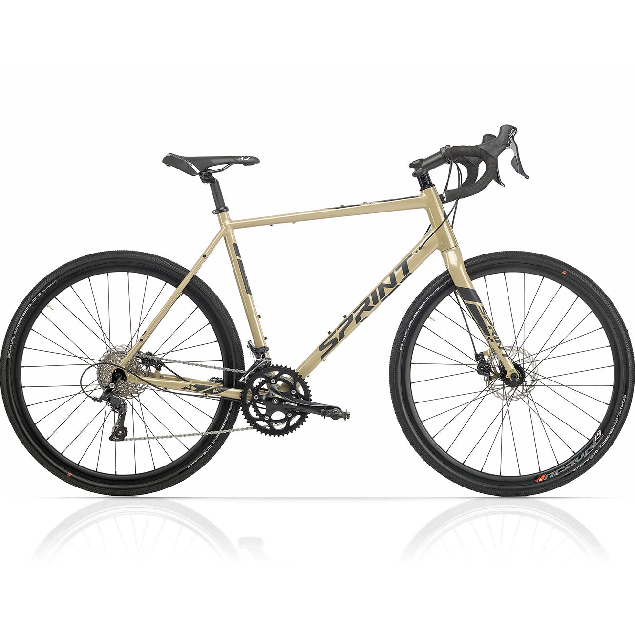 Bicicleta Gravel para hombre WHISPER ELITE MD de 28" Bicicleta 2 x 9 velocidades SHIMANO SORA ST-R3000