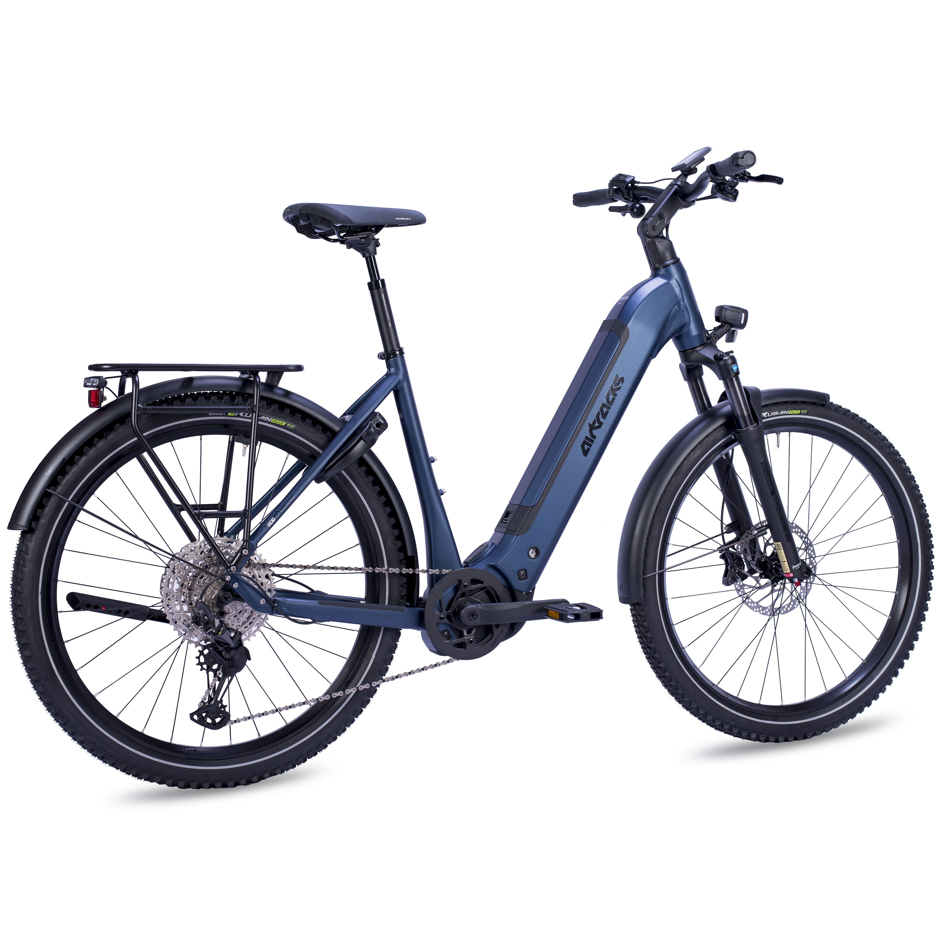 27,5" Bicicleta de montaña E-SUV Wave LS TERRA CX1 BOSCH PERFORMANCE LINE PX Smart System POWERTUBE 800 Wh 12 x velocidades SHIMANO XT RD-M8100 SGS Azul