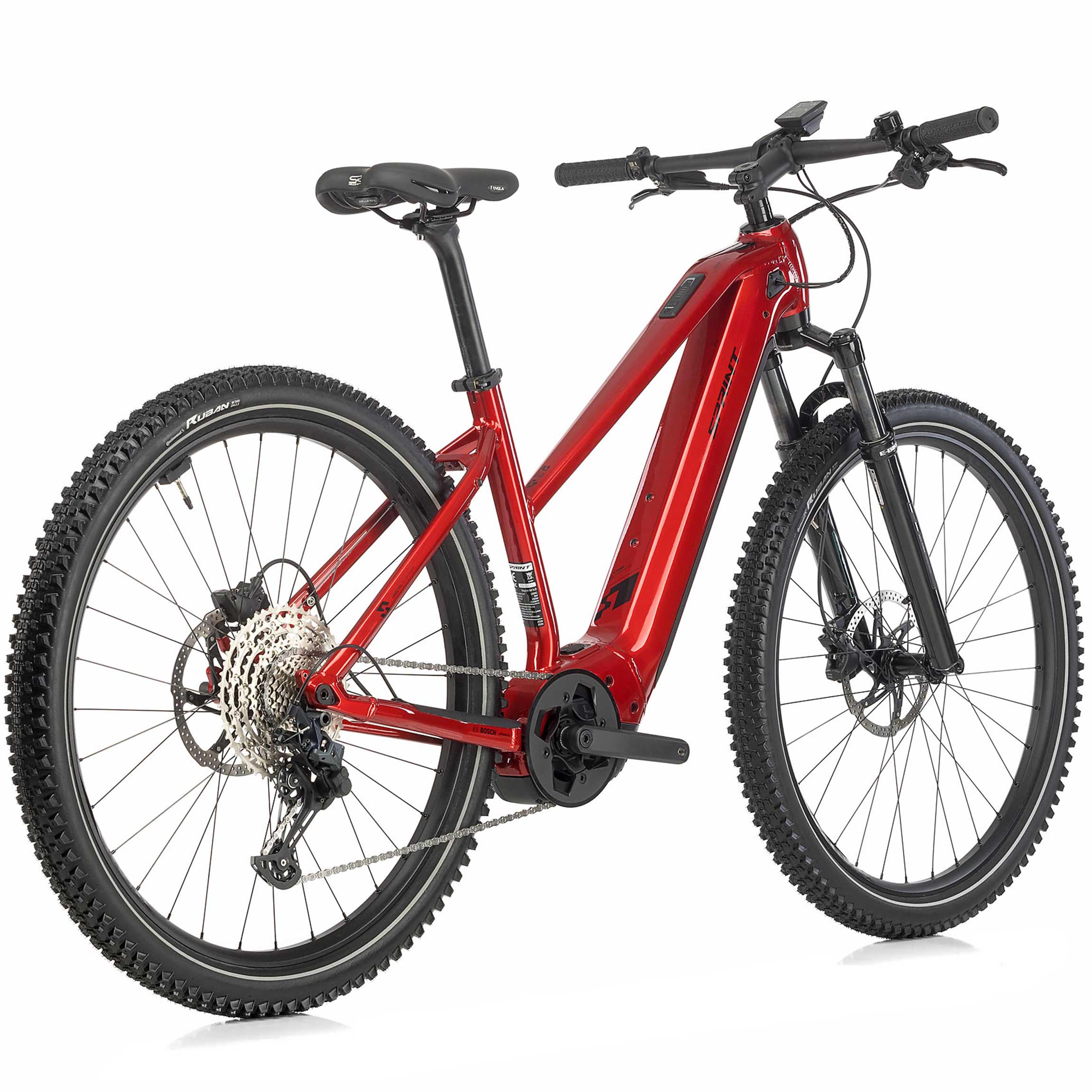 29" Dames E-MTB SPRINT M 4.0 BOSCH PERFORMANCE LINE CX Smart System POWERTUBE 750 Wh 12 versnellingen SHIMANO SLX RD-M7100-SGS Rood