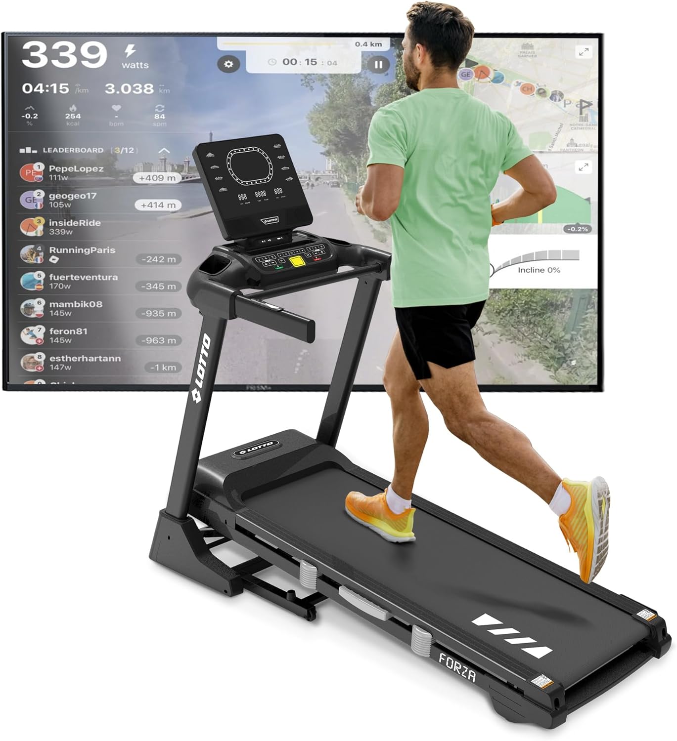 LOTTO FORZA TOULEUR PLIBLE ÉLECTRIQUE jusqu'à 120 kg Bluetooth 1-18 km / h 140x48cm