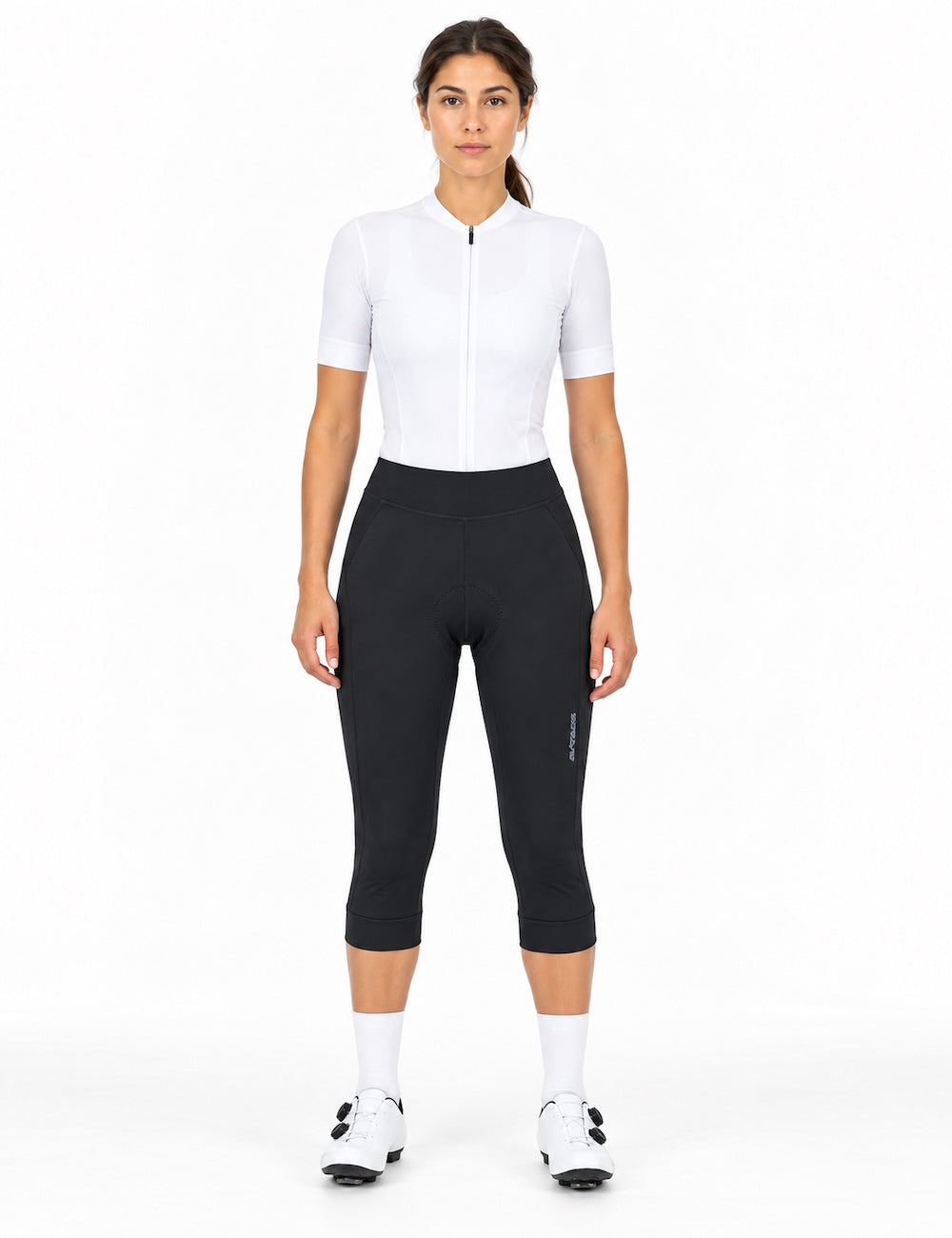 Dames fietsshort 3-4 lang Pro Line zwart set product Setprodukt