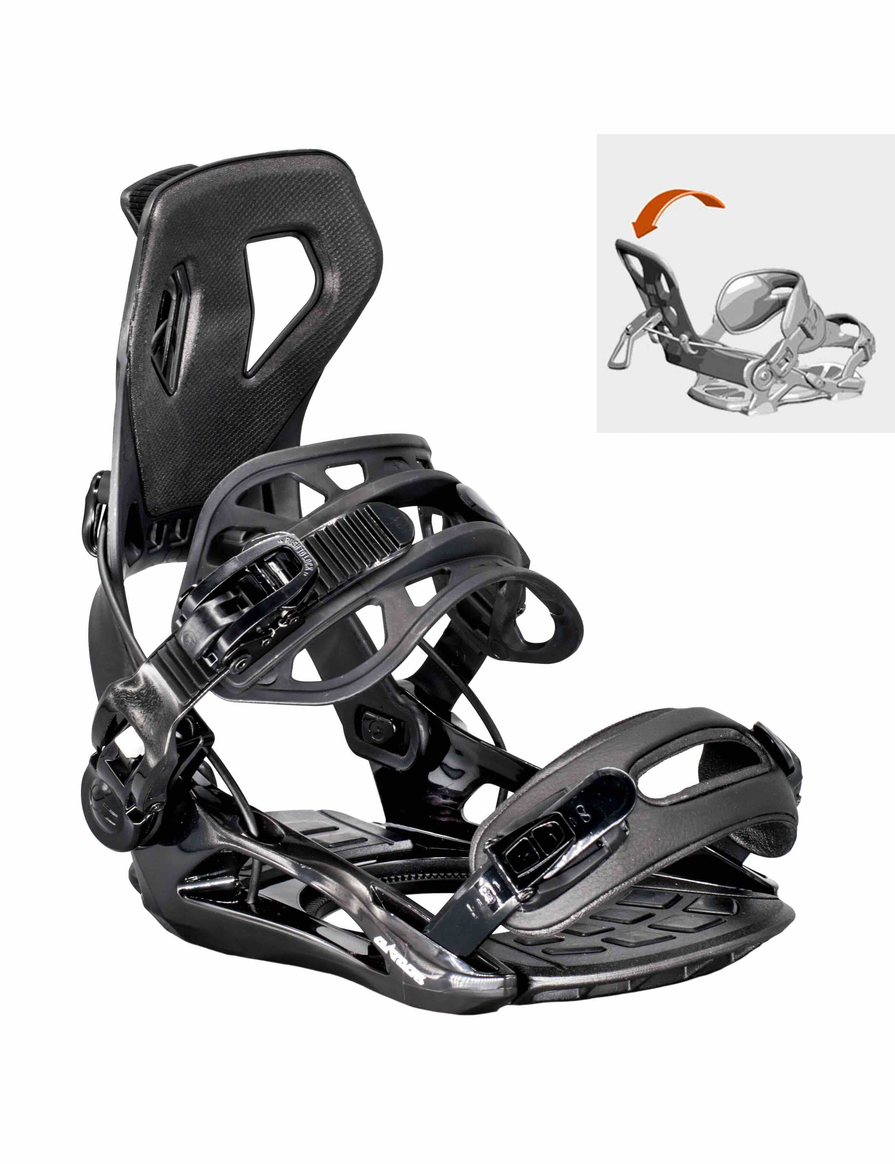 Snowboard Binding Master Pro MULTIENTRY FASTEC System