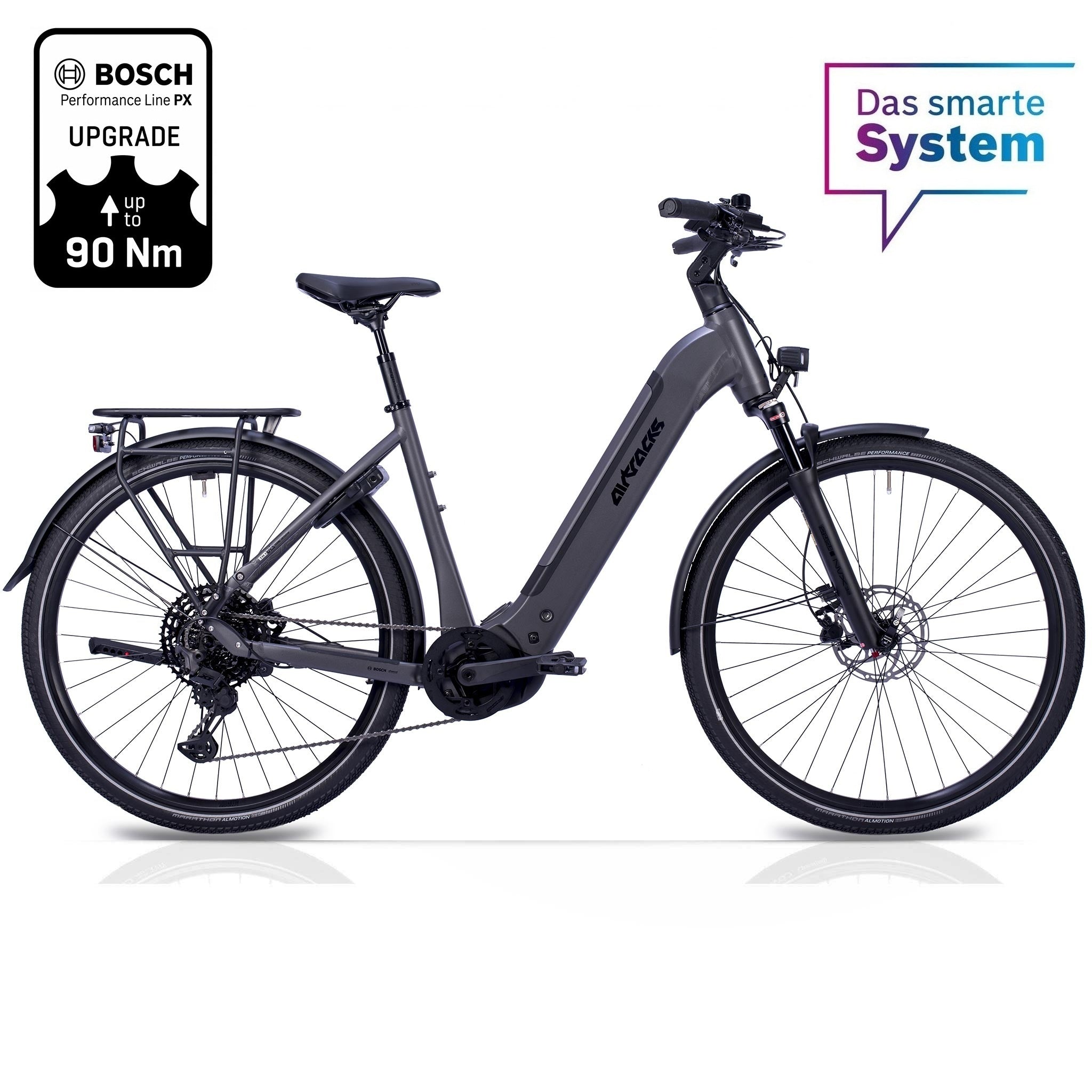 28" Dames E-Bike trekkingfiets LS Wave TERRA TR1 BOSCH Performance Line PX Smart System PowerTube 800 Wh 11-versnellingen SHIMANO XT RD-M8130 SGS
