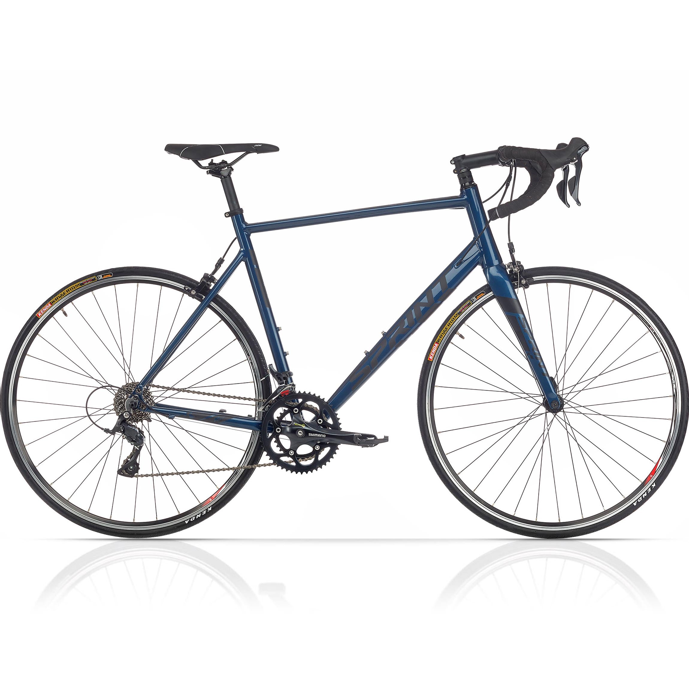 28" heren racefiets SPRINT MONZA ELITE 28 carbon voorvork fiets 2 x 9 versnellingen SHIMANO SORA RD-R3000 blauw / zwart
