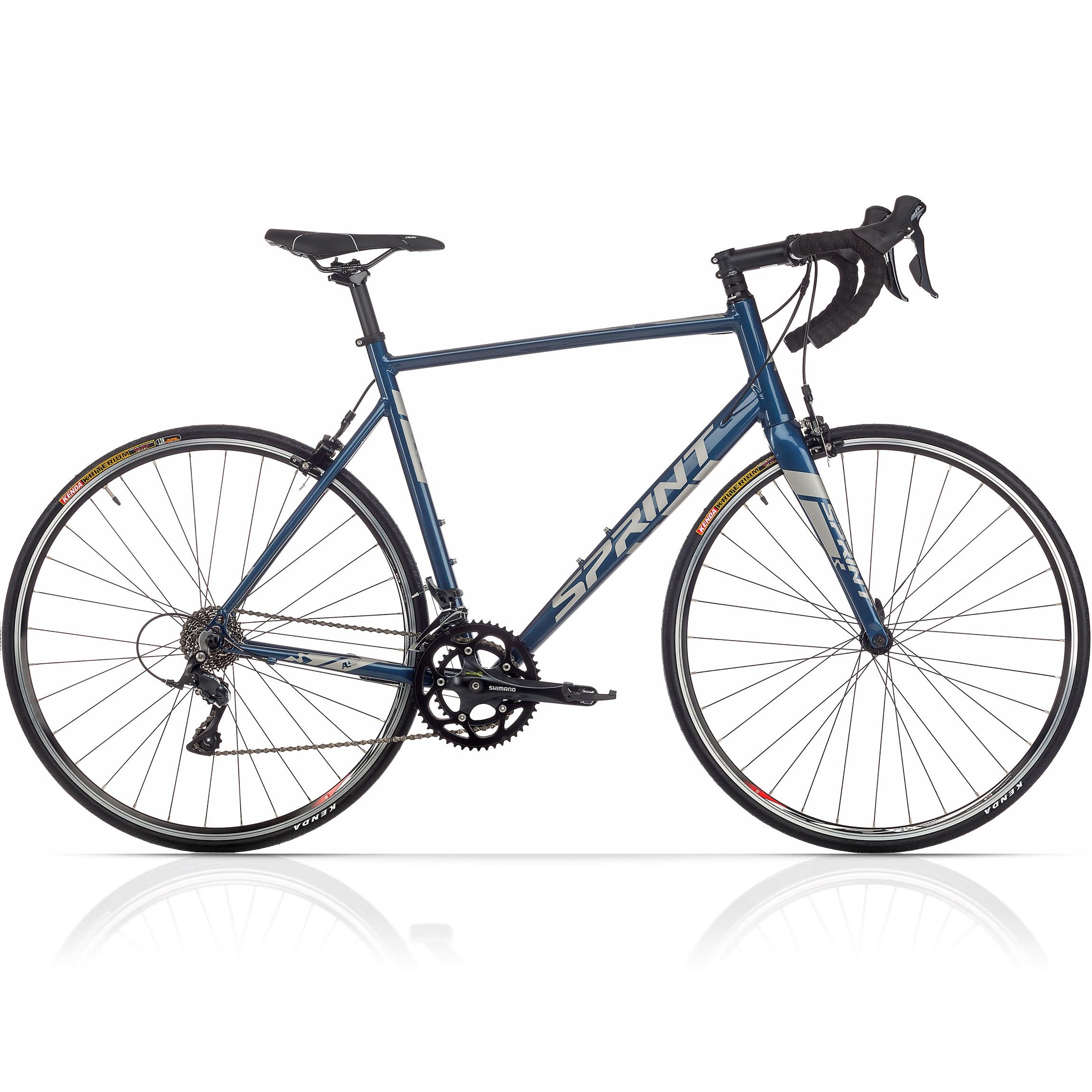 28" heren racefiets SPRINT MONZA ELITE 28 carbon voorvork fiets 2 x 9 versnellingen SHIMANO SORA RD-R3000 blauw / zwart