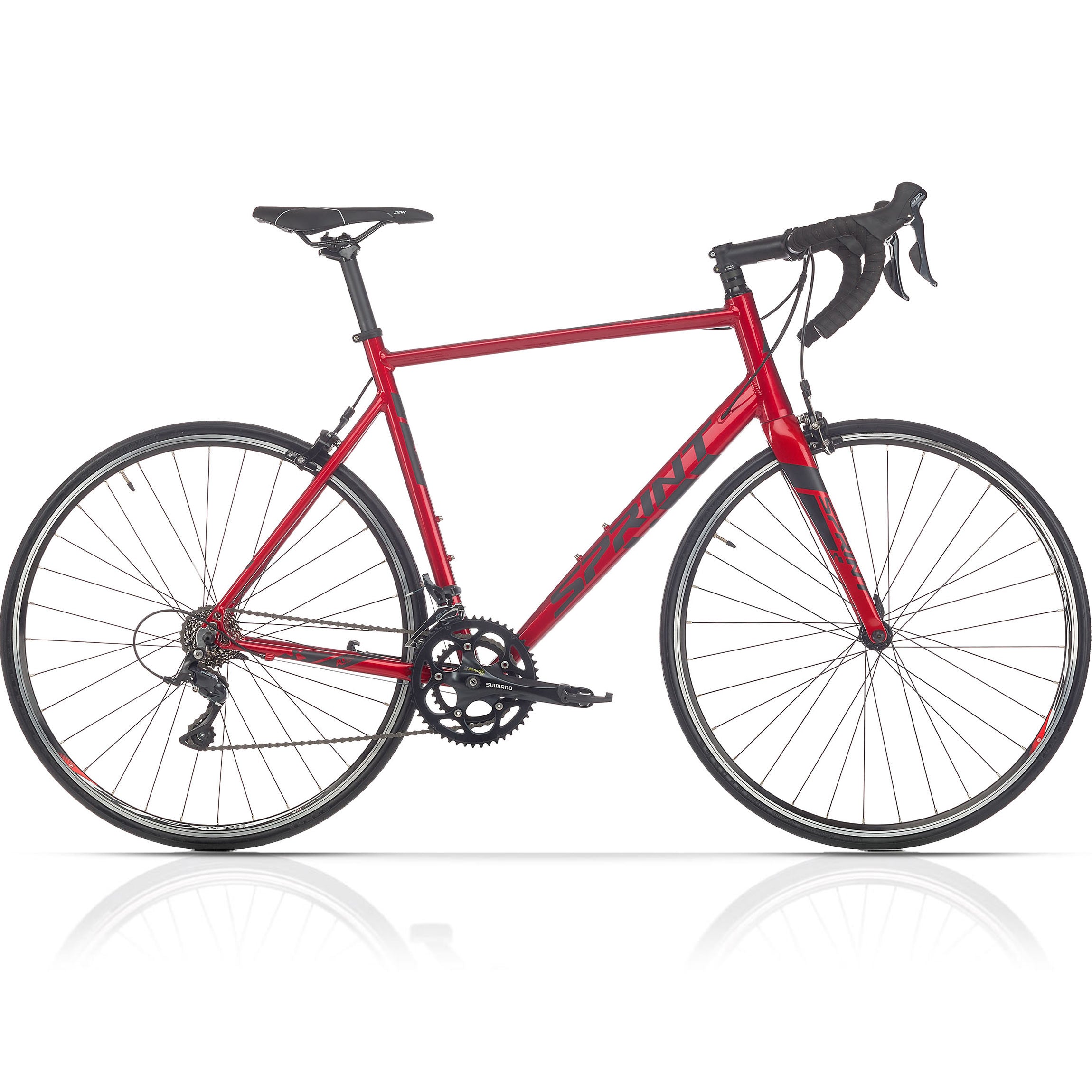 28" heren racefiets SPRINT MONZA ELITE 28 carbon voorvork fiets 2 x 9 versnellingen SHIMANO SORA RD-R3000 blauw / zwart