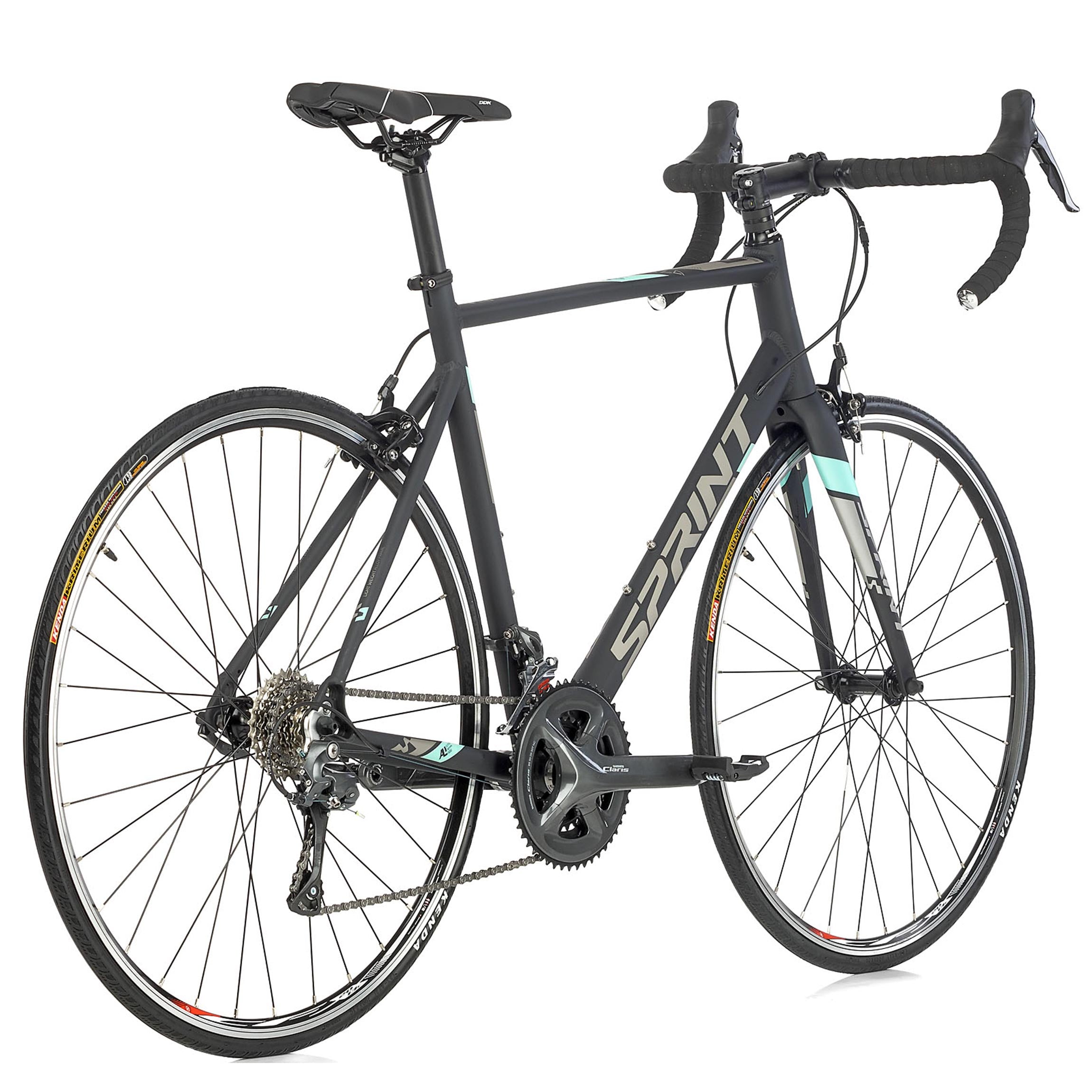 28" Herren Rennrad SPRINT MONZA RACE Fahrrad CARBON GABEL 2 x 8 Gang SHIMANO CLARIS RD-R2000 Black / Grey