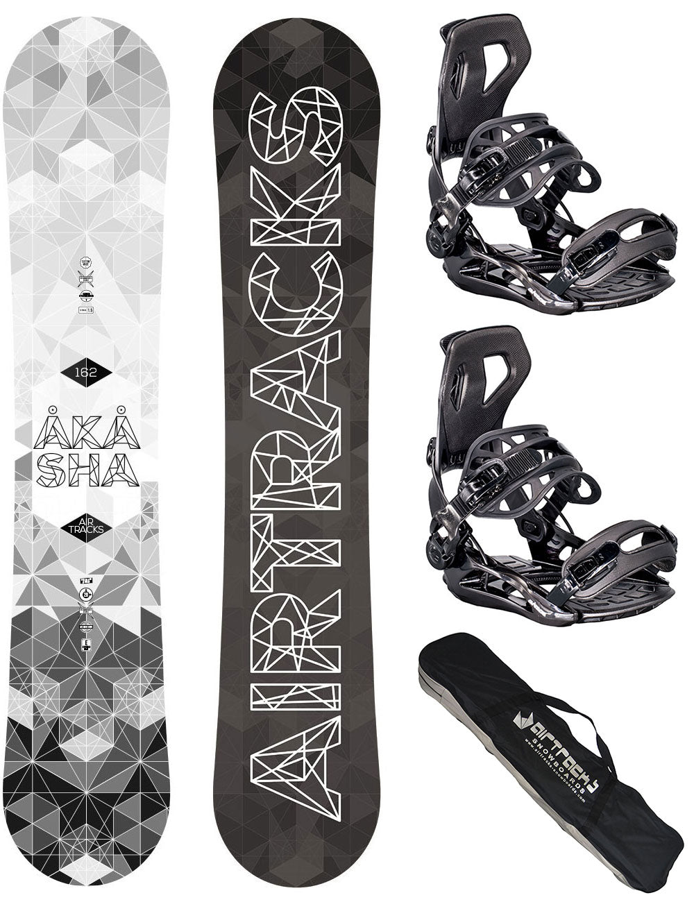 Set de snowboard homme Akasha + Fixation Master Taille XL + Sac SB